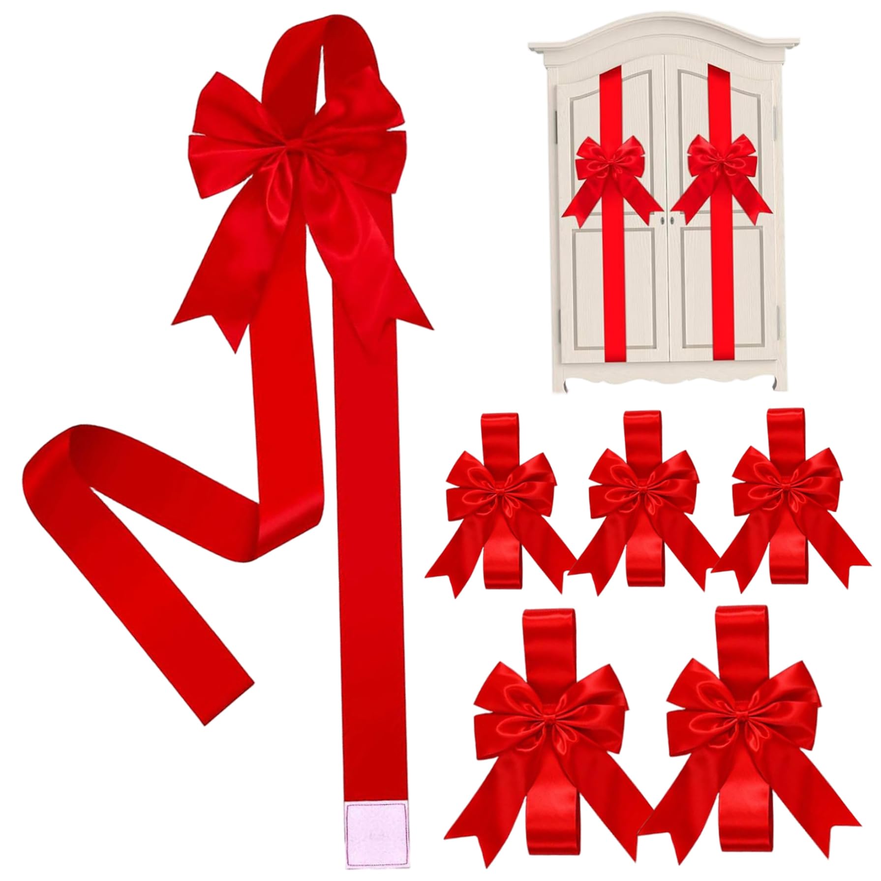 Lazos de gabinete de Navidad de 39.4x7.9 pulgadas para decorar muebles de cocina de forma rápida