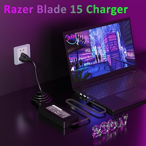 Miniatura 4 de Cargador Razer Blade de 230 W de 3 clavijas Razer Blade 15 16 17 Adaptador de corriente RZ09 RC30-0248 para Razer Blade Pro 17 18 4K RZ09-0314x