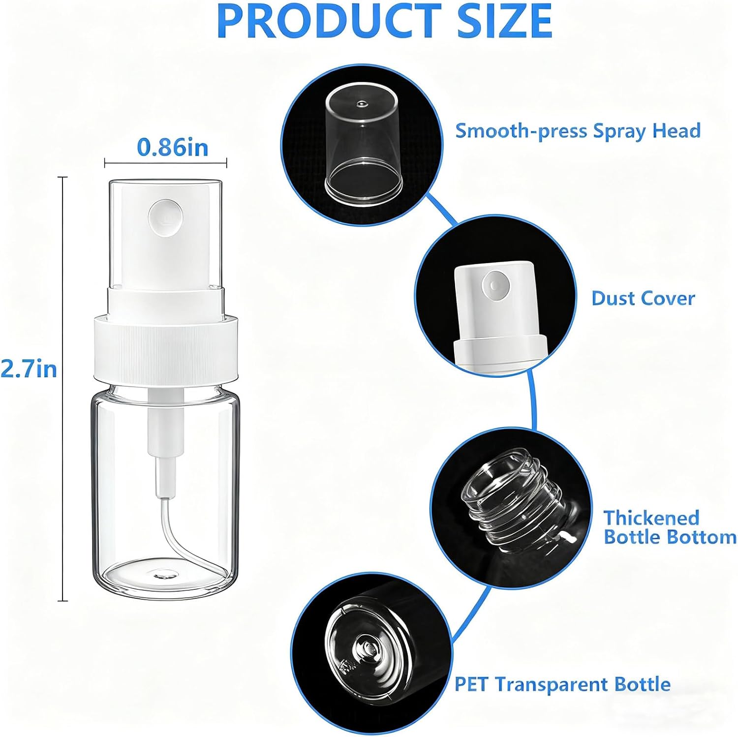 Mini Perfume Travel Refillable Bottles, Fine Mist Refillable Mini