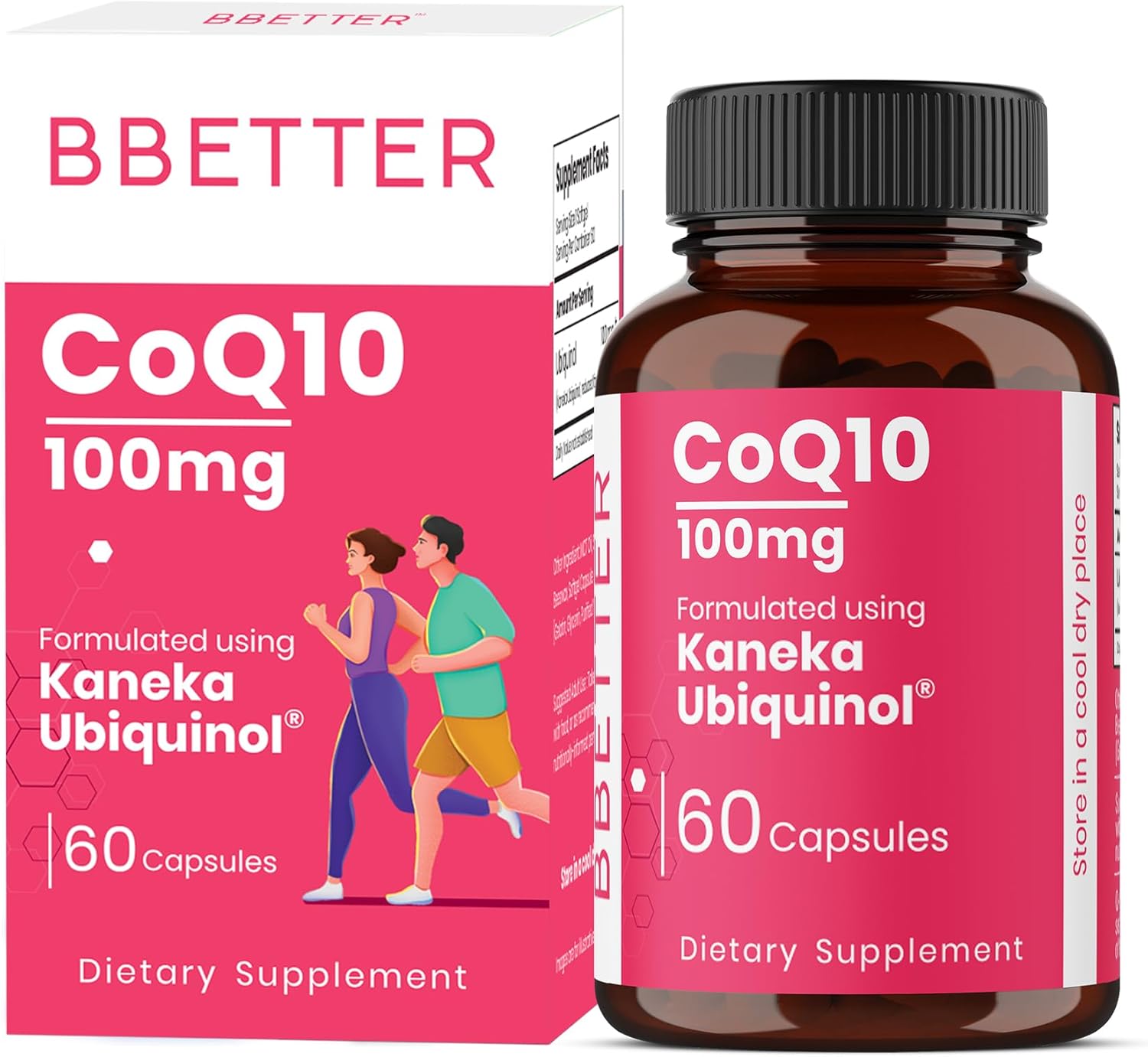 BBETTER CoQ10 – 100 mg with Kaneka Ubiquinol®, Active Form of Coenzyme Q10 -Supports Cellular Health & Natural Energy Production- High-Absorption Formula - 60 Softgels