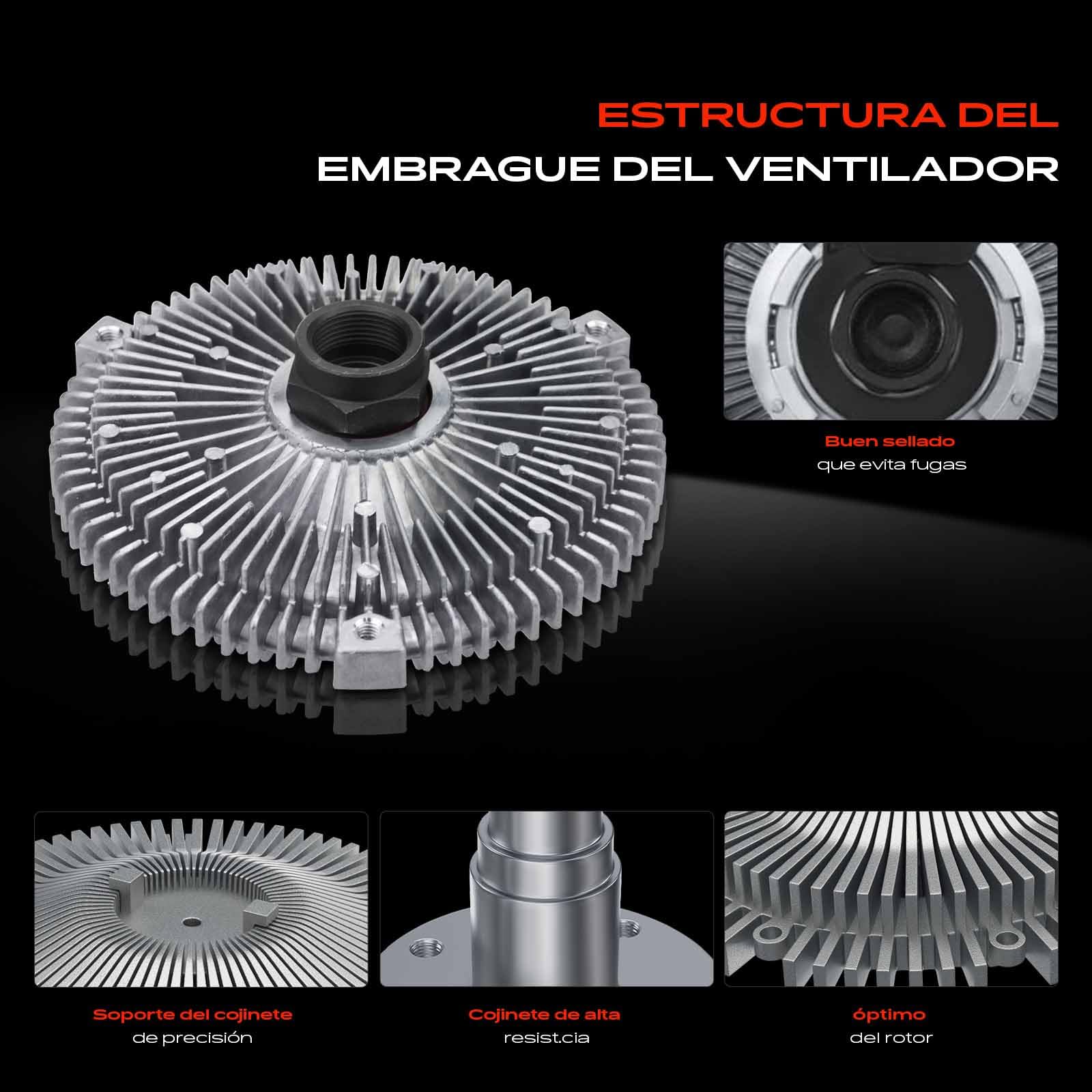 Frankberg Acoplamiento viscoso para ventilador de radiador número de pieza | Compatible con: Serie 3 E46, Serie 3 Convertible E46, Serie 3 Coupé E46, Serie 3 Touring E36, Serie 5 Touring E39