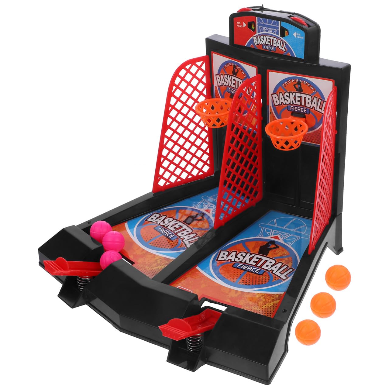 BESTonZON Jeu de Basket de Table pour Enfants, Basketball à Doigts Double Joueur, Tir Arcade de Bureau Portable et Éducatif, Améliore Agilité Coordination Main-Oeil Cadeau Anniversaire Sport