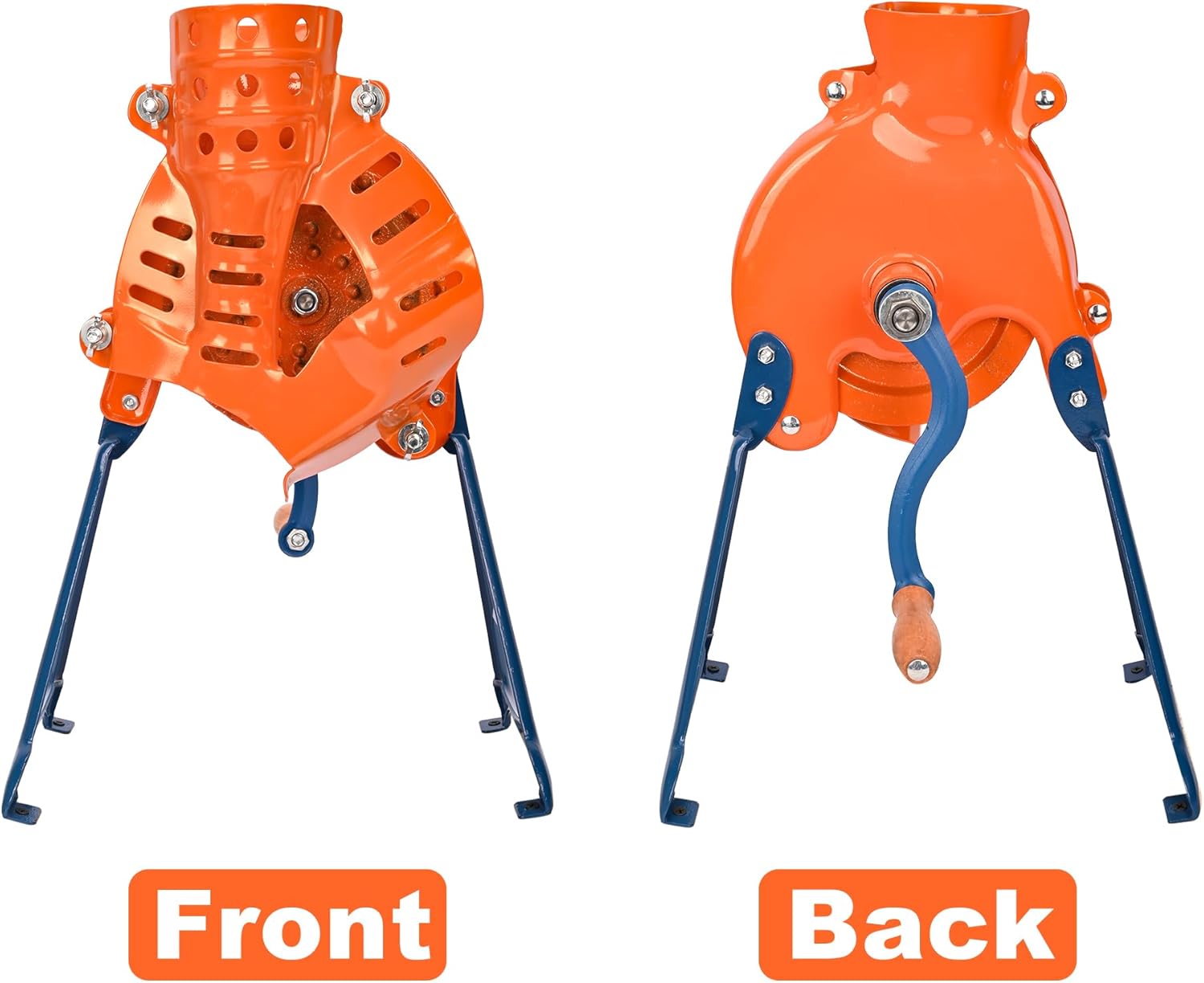 Steel Corn Sheller Hand Crank - Corn on The Cob Remover with Stand, Heavy Duty Corn Cob Stripper, Manual Corn Thresher with a Set of Installation Tool