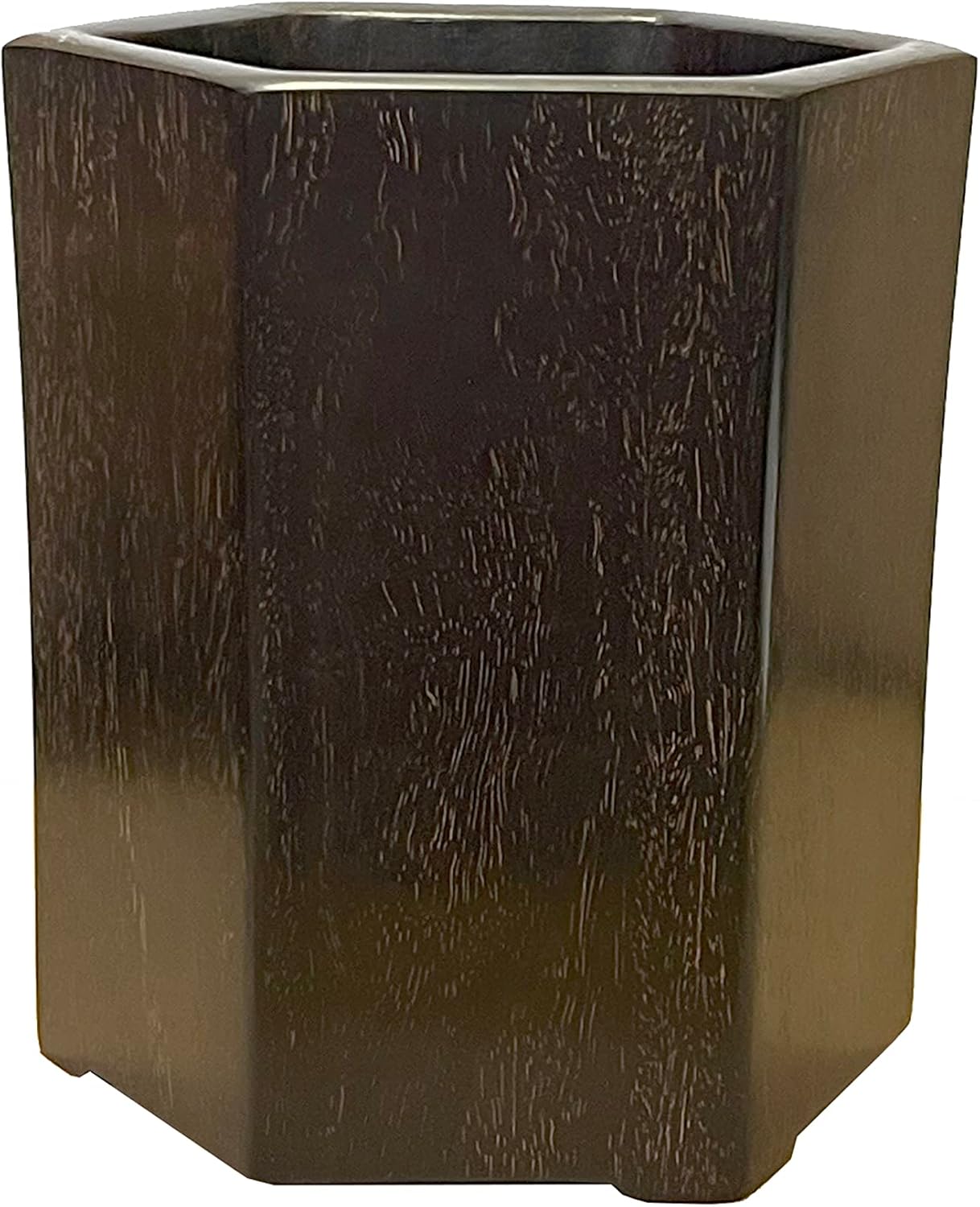 Chinese Zitan Wood Hexagonal Brush Pen Holder/Brush Pot Aws2546