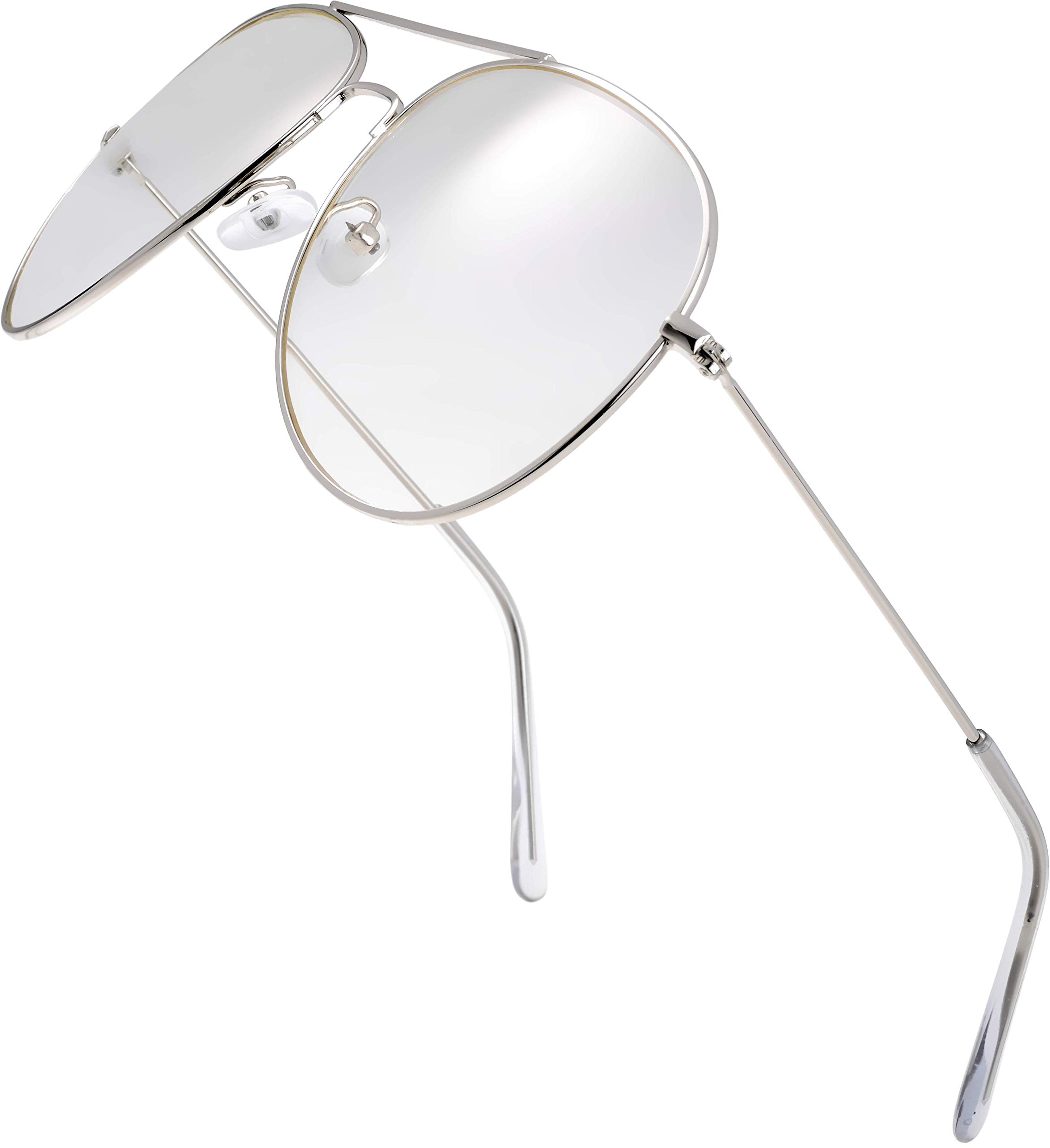 The Fresh Classic Aviator Frame Light Color Lens XL Oversized Sunglasses Gift Box