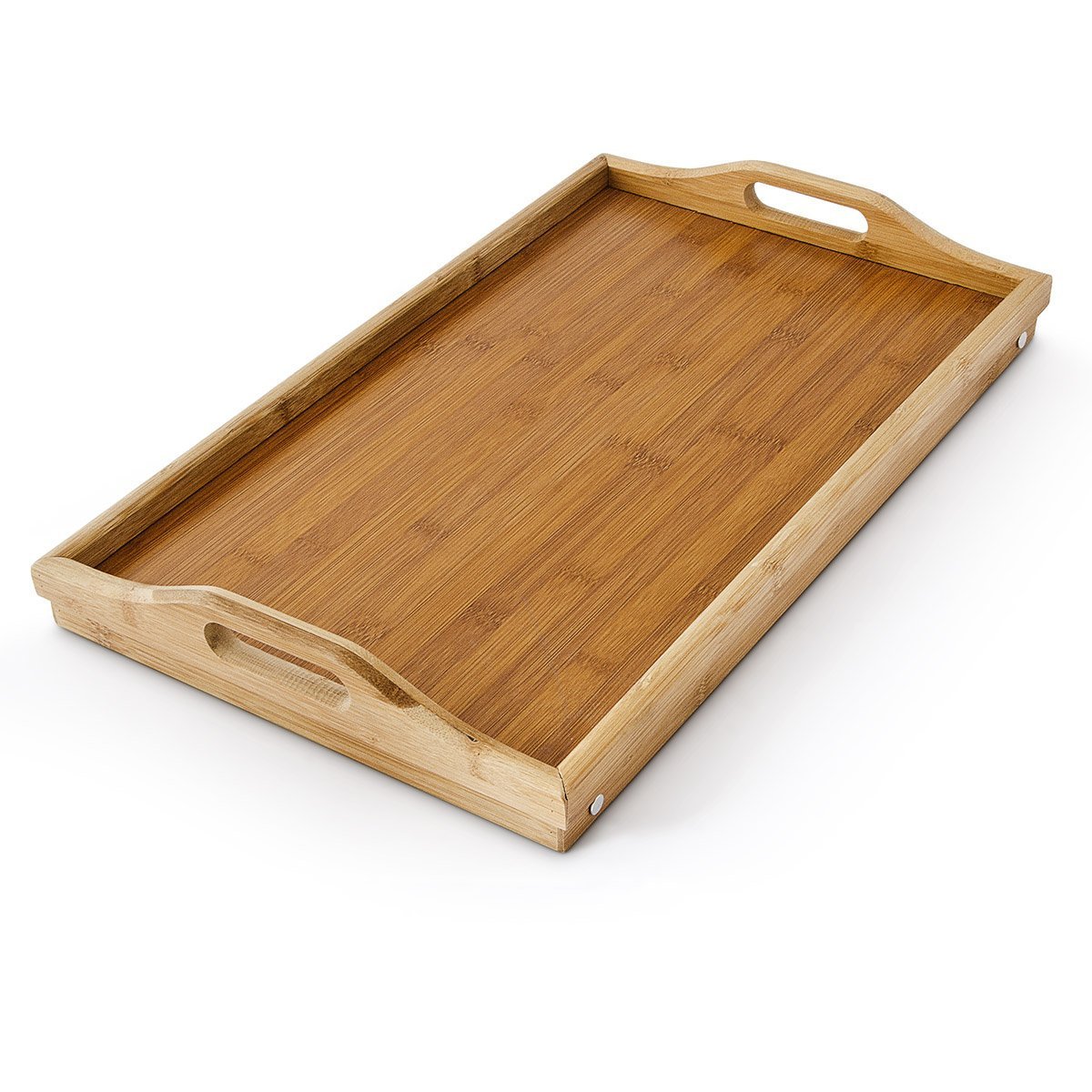 Plateau de petit-déjeuner pliable en bambou pour table de lit ou cuisine