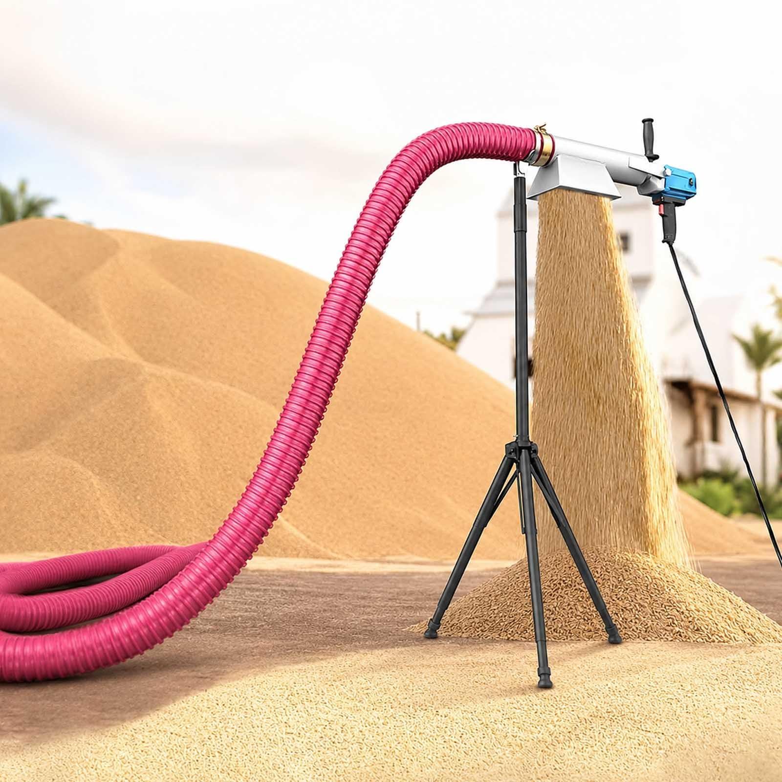 Getreidepumpmaschine, 2800 W Schnecke für effizienten Getreide- und Pellettransport, 3 m Entladungsschlauch – ideal für Landwirtschaft und Landwirtschaft