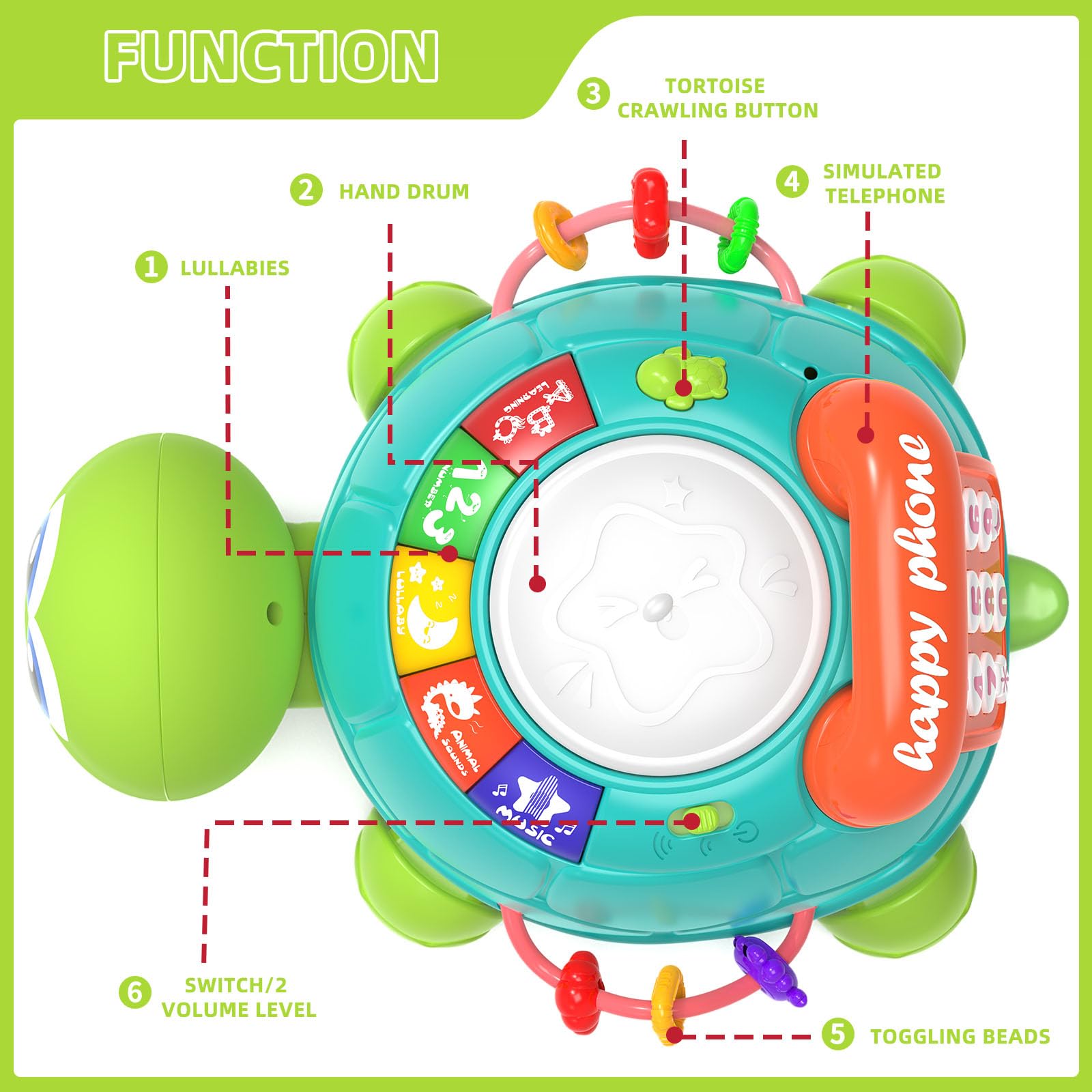 Hanayo Baby Spielzeug für 6-12 Monate, Musikspielzeug für Mädchen im Alter von 12 bis 18 Monaten, frühes Lernspielzeug für Babys, wichtige Geschenke für Neugeborene