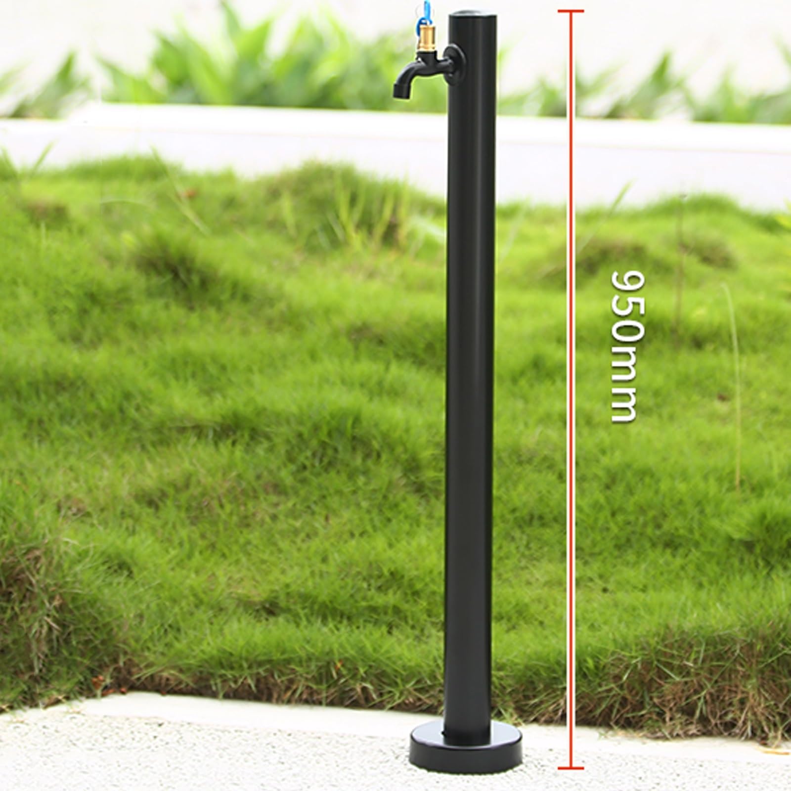 XBTGS Colonna d'acqua da giardino in acciaio inox con doppio rubinetto, rubinetto verticale antigelo per esterni per cortili e giardini, supporto resistente per un comodo accesso e, B