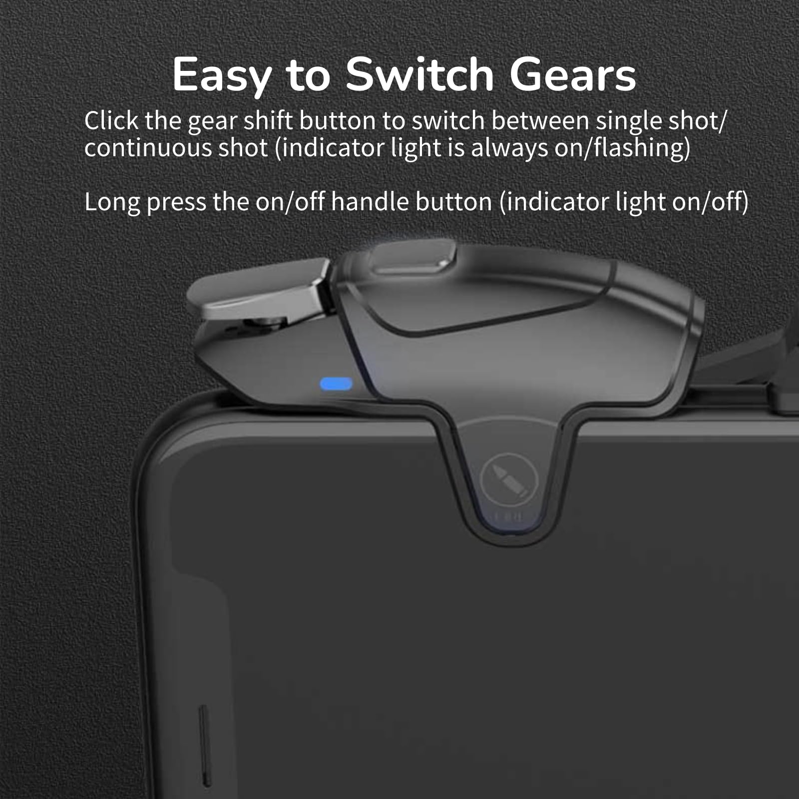 Controller di Gioco Mobile con Ventola di Raffreddamento, Gamepad Joystick Trigger Gioco Mobile, Luce RGB, a 3 Velocità, Batteria a Lunga Durata, Radiatore di Gioco