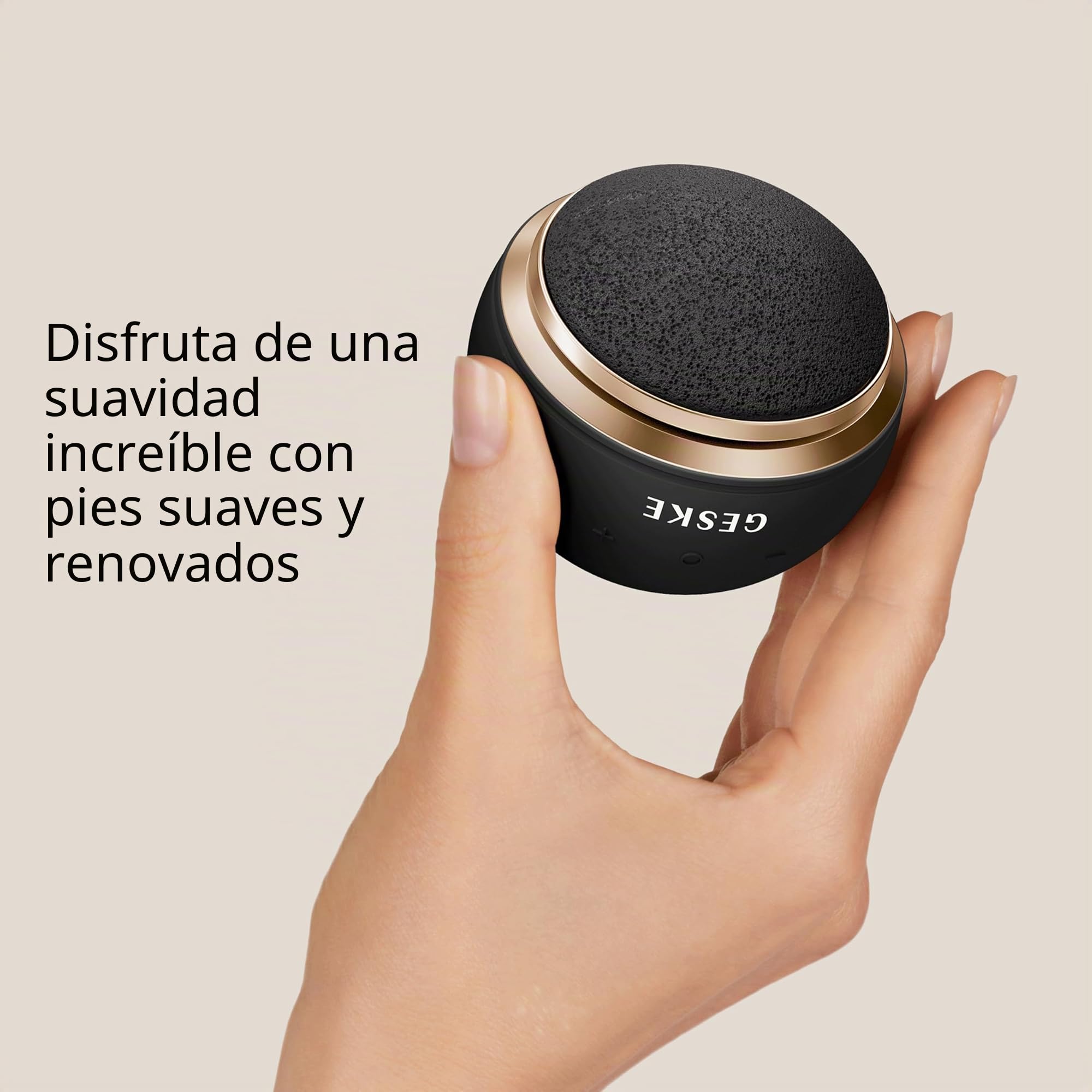 GESKE Electric Pumice Foot Smoothing Spinning Sphere 8 in 1 Lima de Pies | SmartAppGuided™ | Lima y Exfoliador Eléctrico de Pies | 3 Accesorios de Piedra Pómez | Eliminación Avanzada de Callos