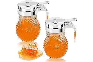 Commercial Quality Maple Syrup Dispenser Glass Honey Jar with Handle