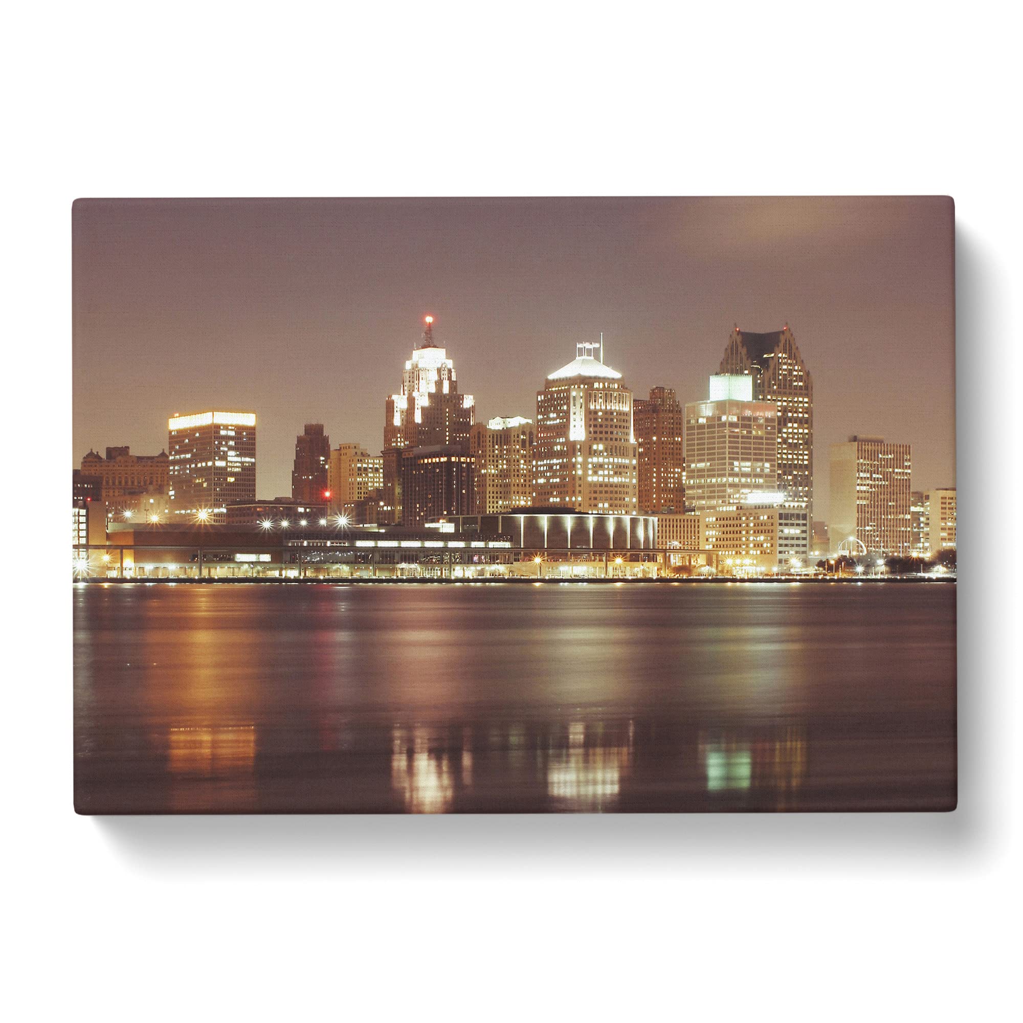 Skyline City of Detroit Canvas Print, Mixed, 25L x 50W cm - Image 2