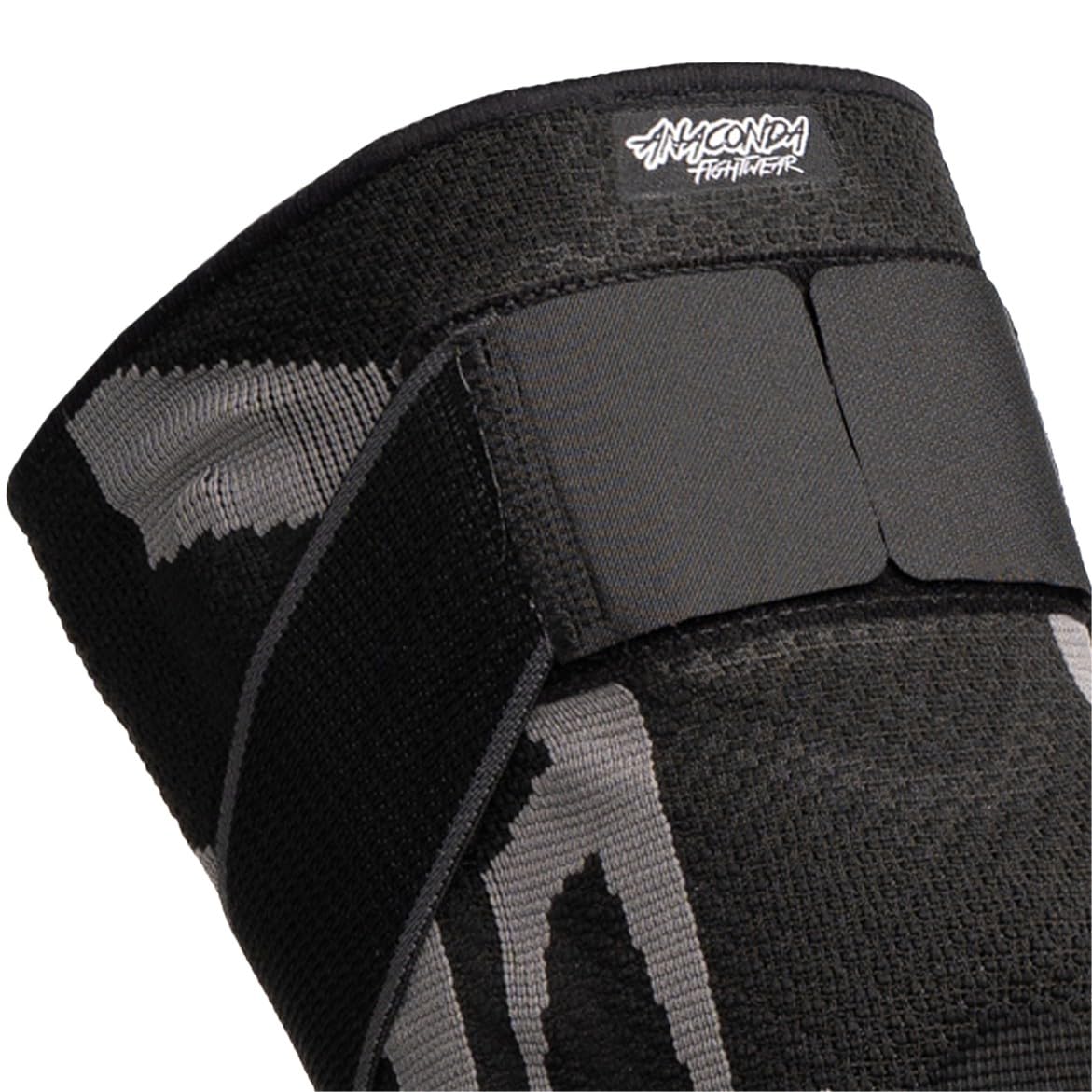 Anaconda Fightwear - Rodillera estabilizadora - Manga de soporte de compresión con estabilizadores de resorte para absorción de impactos y salud de las articulaciones - Se adapta a la pierna izquierda