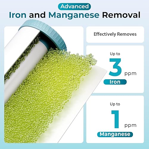 Miniatura 6 de iSpring - Sistema de filtro de agua para toda la casa, reduce el hierro, manganeso, cloro, sedimento, sabor y olor, filtro de hierro de 3 etapas