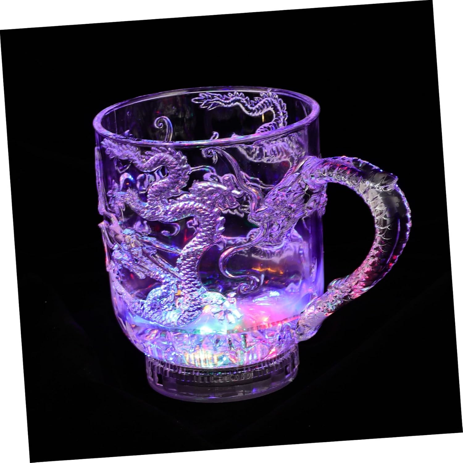 Cabilock 4pcs Led Flashing Party Cups for Adults Glow Drinking Cups Induction Mugs