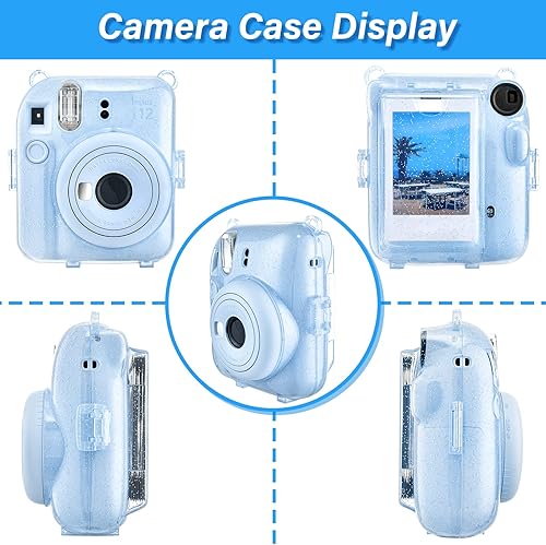 Miniatura 9 de Clear Case with Photo Storage Pocket and Accessories for Fujifilm Instax Mini 12 Instant Camera, Polaroid Mini 12 Clear Hard Case