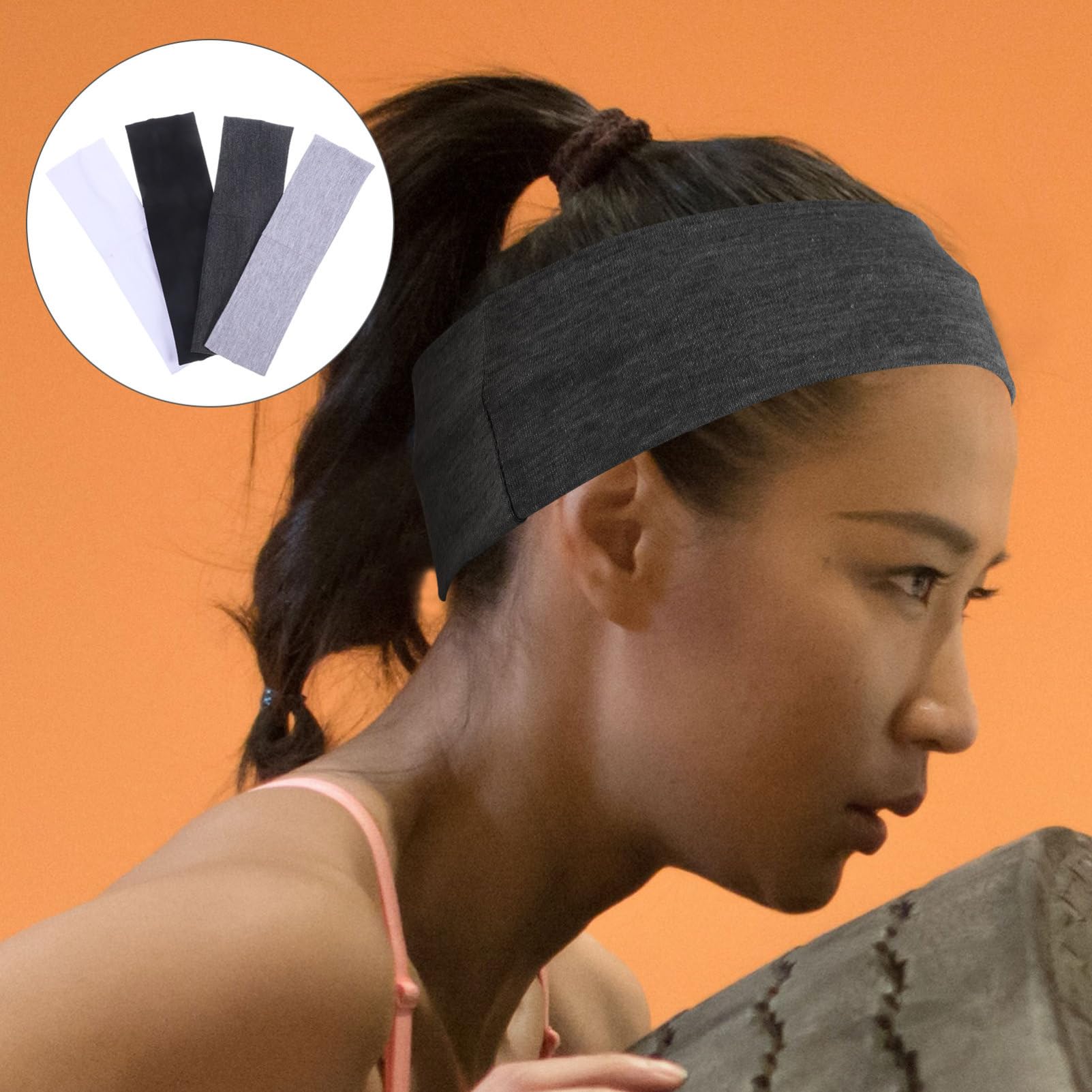 Happyyami 16pezzi Fascia Capelli Sport per Yoga Fasce Elastiche da Donna per Allenamento Antisudore e Resistente per Esercizi da Palestra Adatte Tutti i Tipi di Capelli