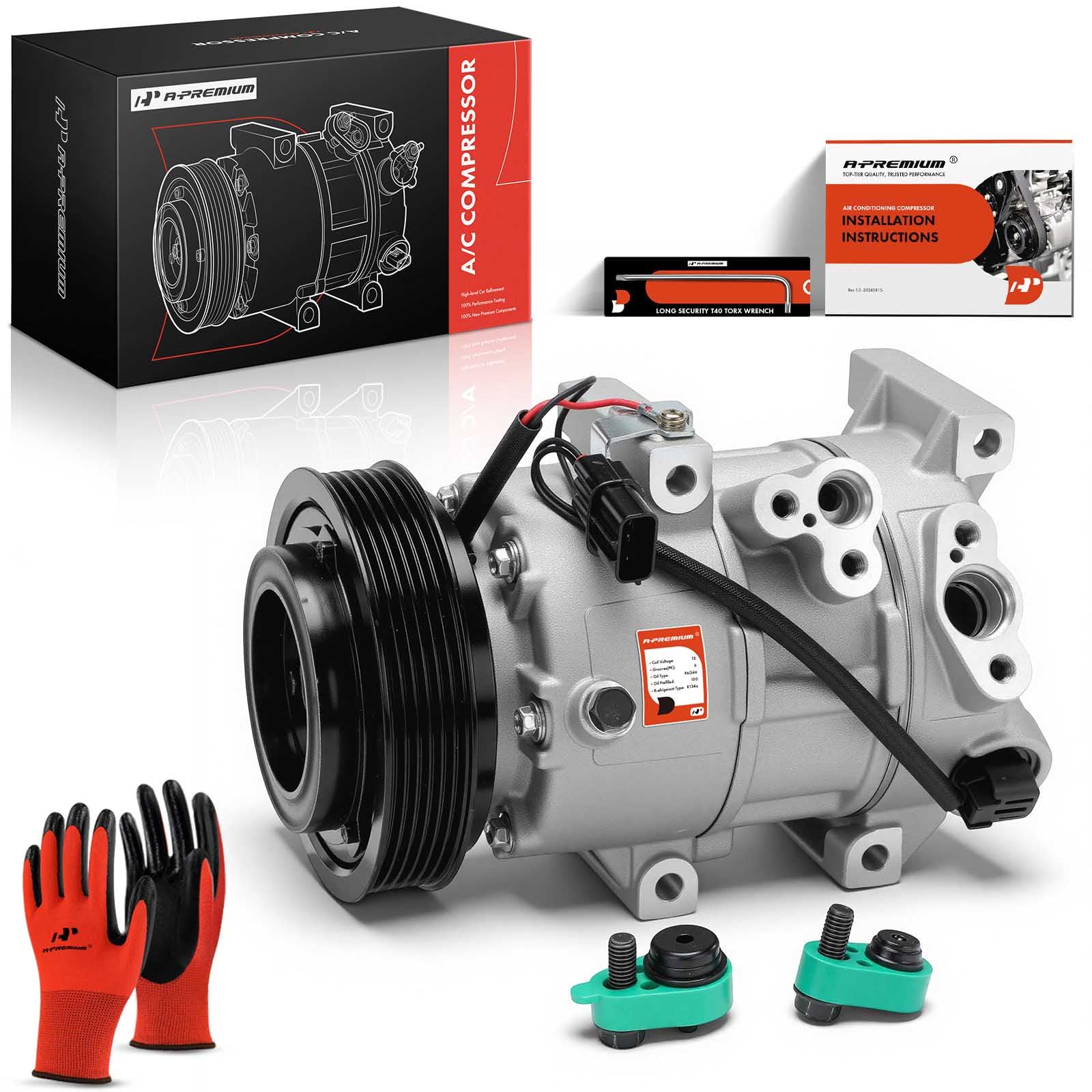 Air Conditioner AC Compressor with Clutch Compatible with Hyundai Kona 1.6L 2018-2021