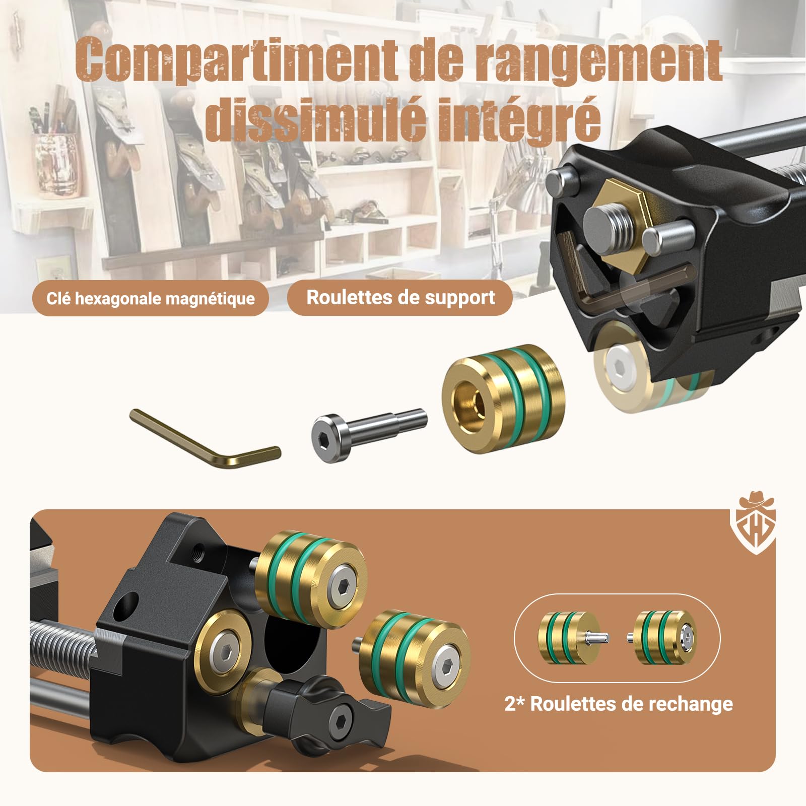 HONGDUI Kit d'affûtage de ciseaux avec guide d'affûtage, jauge d'angle réglable et accessoire d'angle d'affûtage pour outils de menuiserie pour burins et burins de 0,1 à 3,2 pouces
