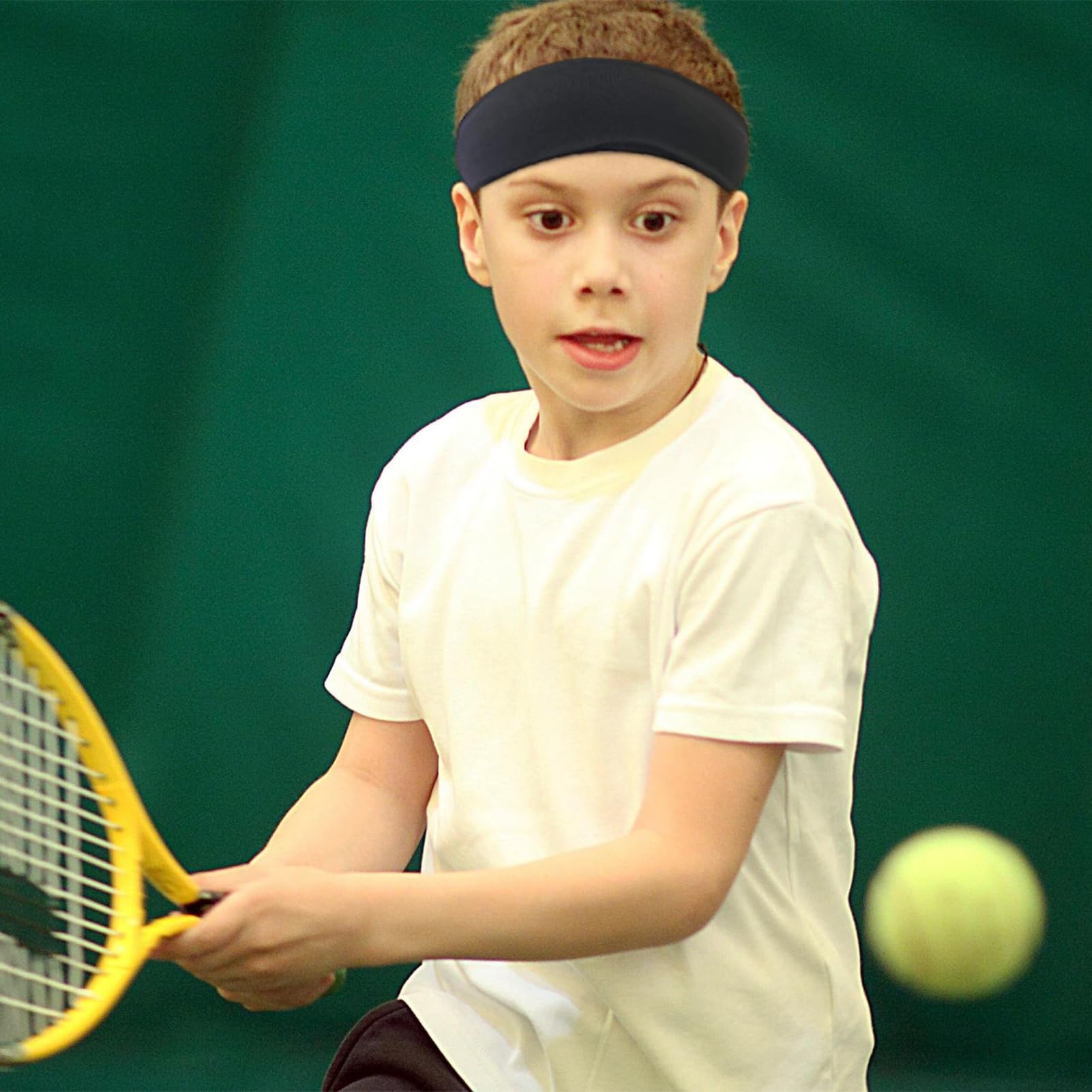 6 Stück Stirnbänder für Kinder, Sport Schweißbänder, Yoga Haarbänder für Fitness, elastisch, sportlich, rutschfest, feuchtigkeitsableitend, Kopftuch für Jungen und Mädchen