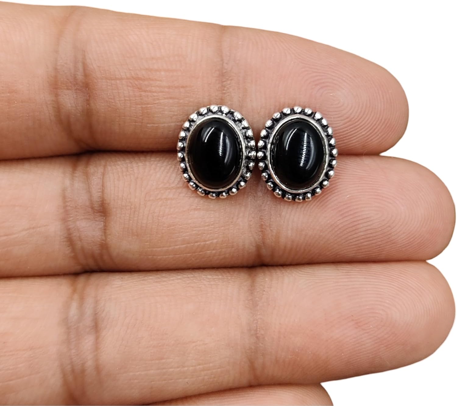 Natural Gemstone Stud Post Earrings 925 Sterling Silver Gemstone Earring 7x9 MM Oval Shape Birthstone Jewelry Gift For Girls Women