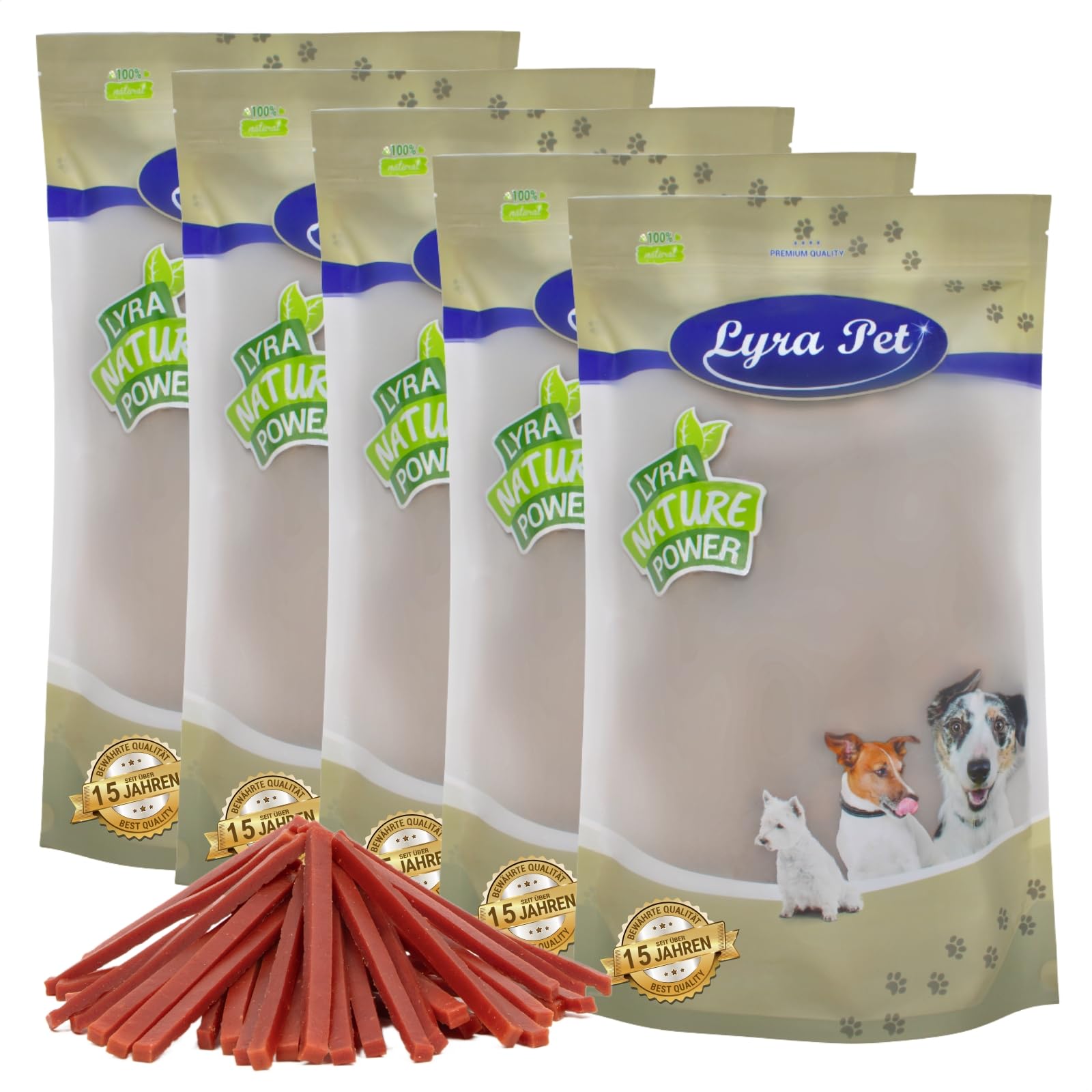 Lyra Pet® 5 kg Entenbruststreifen - Kausnack für Hunde | Leckerli für Hunde - Proteinreicher Kauartikel mit Ente - Idealer Belohnungs- und Trainingssnack - Gut verträglich
