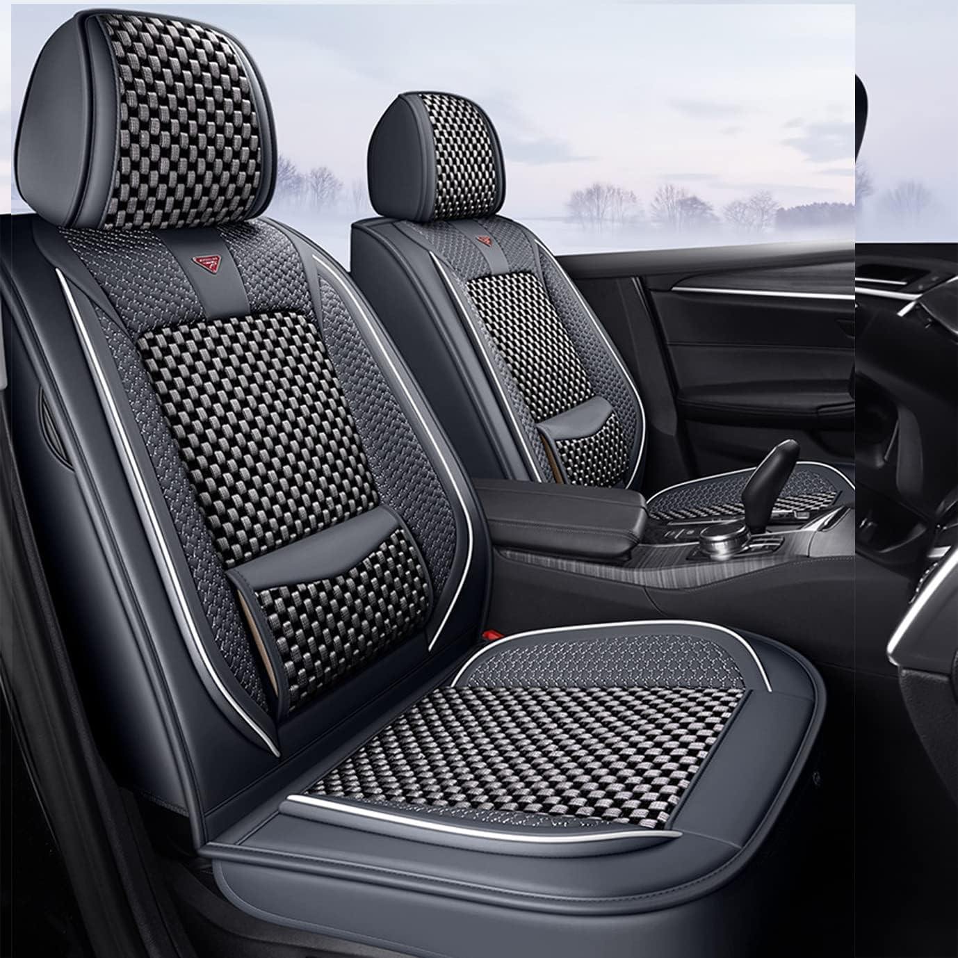 2-Pack Autostoel Gap Filler voor Toyota RAV4 5.Generation RAV4 Hybrid PHEV / RAV4 Prime 2018-2022, Autostoel Lekvrije Pluggen Strips Stoel Gap Organizer Multifunctionele Interieur Accessoires