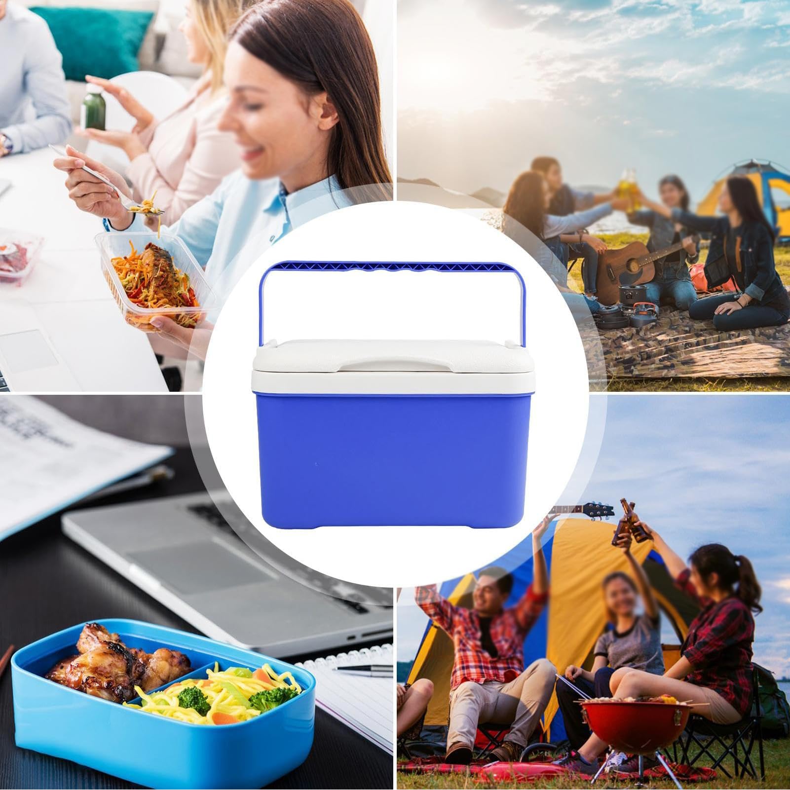 Borsa Frigo Piccola Borsetta Termica Porta Pranzo Borsa Frigo Rigida Zaino Termico Borsa Termica Impermeabile da 6 L con Manico 8L 33 * 24 * 20.5cm