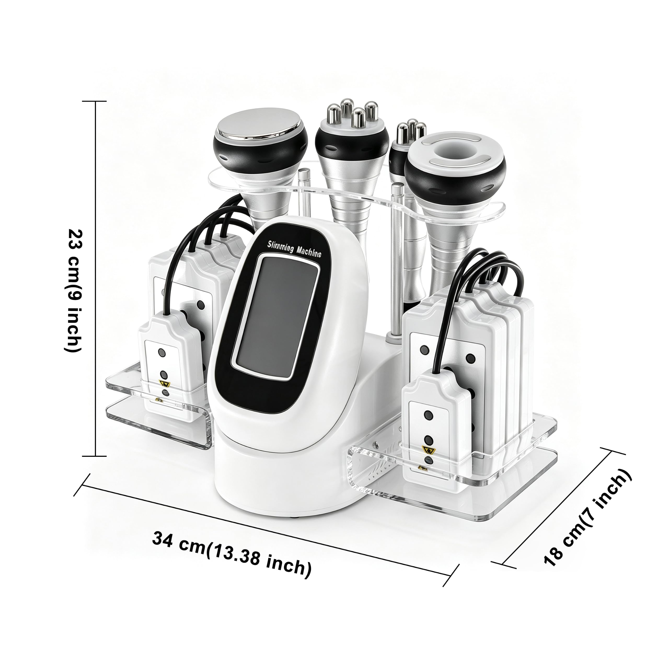 Elitzia 5 in 1 Body Sculpting Machine Skin Tightening for Home & Salon Use with 40K Cavitation, RF, Vacuum RF, Lipo Laser Pads Multifunctional Beauty Device Fullbody Contouring ETLW202T