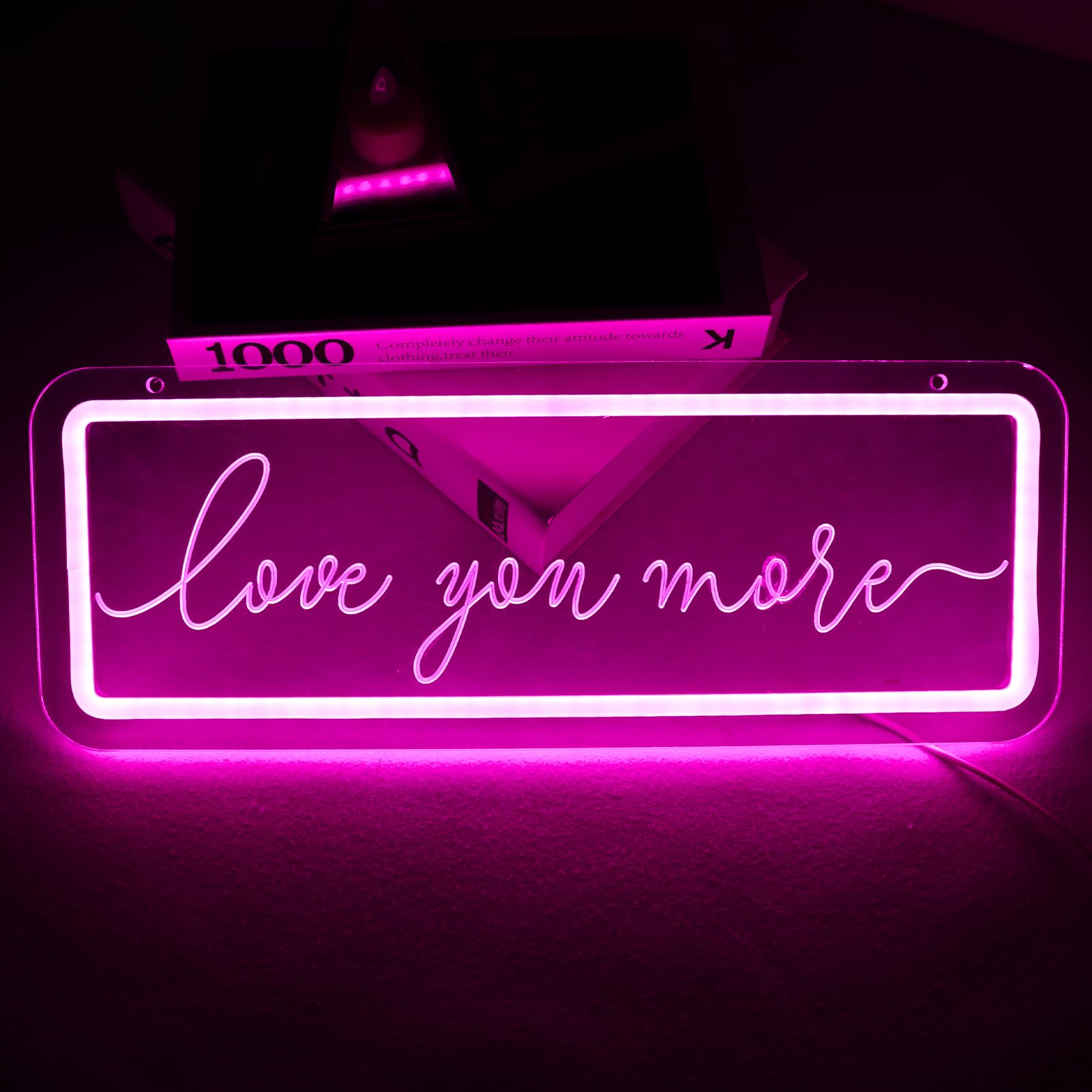 Neonowy znak "Love You More", neonowe światła LED do dekoracji ścian, miłość świecąca lampka nocna do sypialni, na ślub, urodziny, przyjęcie, dekoracja, prezent walentynkowy