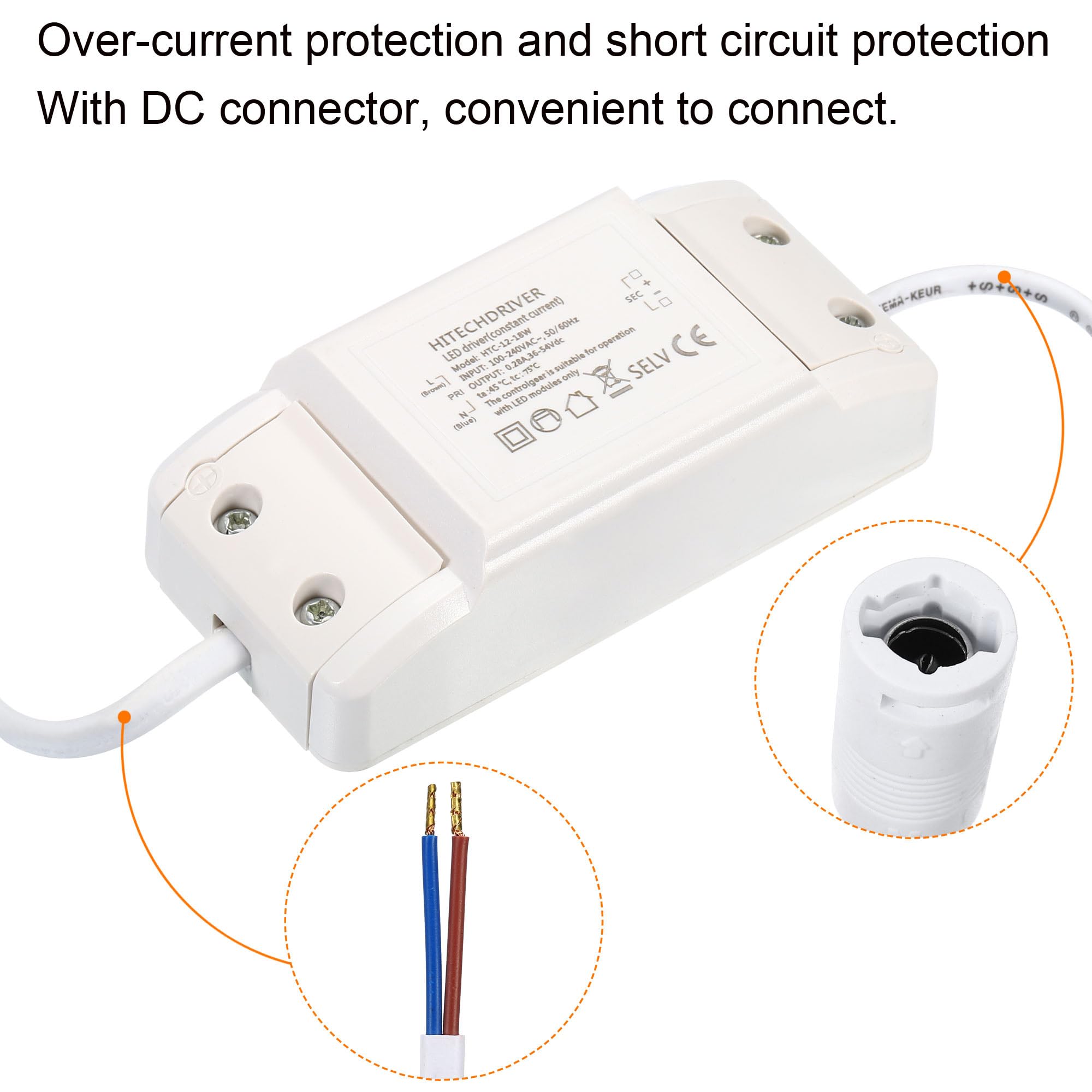 PATIKIL LED Netzteil 29V 18W (2 Stück) – IP44, Für Projektorlicht, Feenlichter & Gartenbeleuchtung