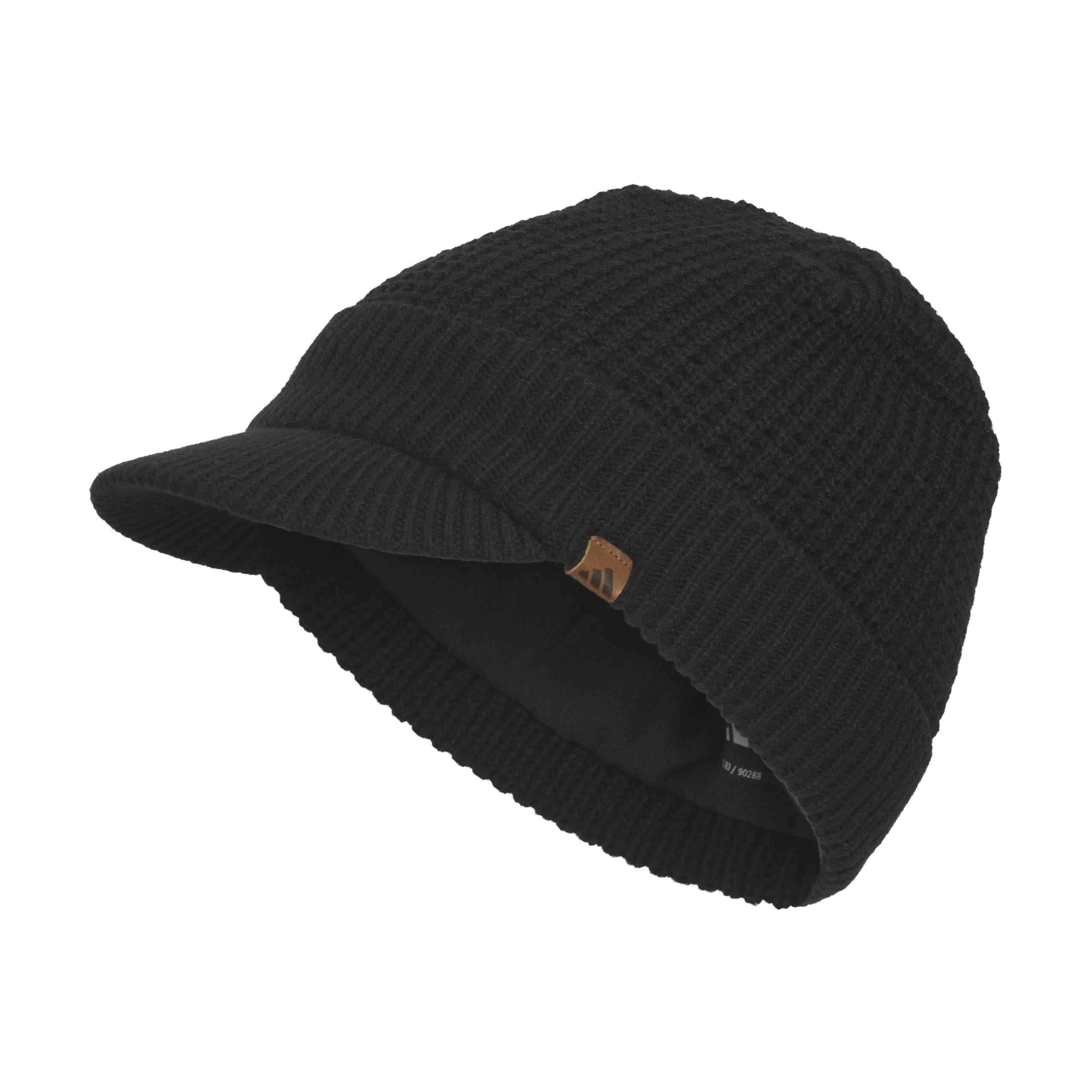 adidas Griggs Knit Brimmer Standard Fit Beanie Warm Fleece Lined Winter Style with Visor - Gorro para Clima frío Hombre