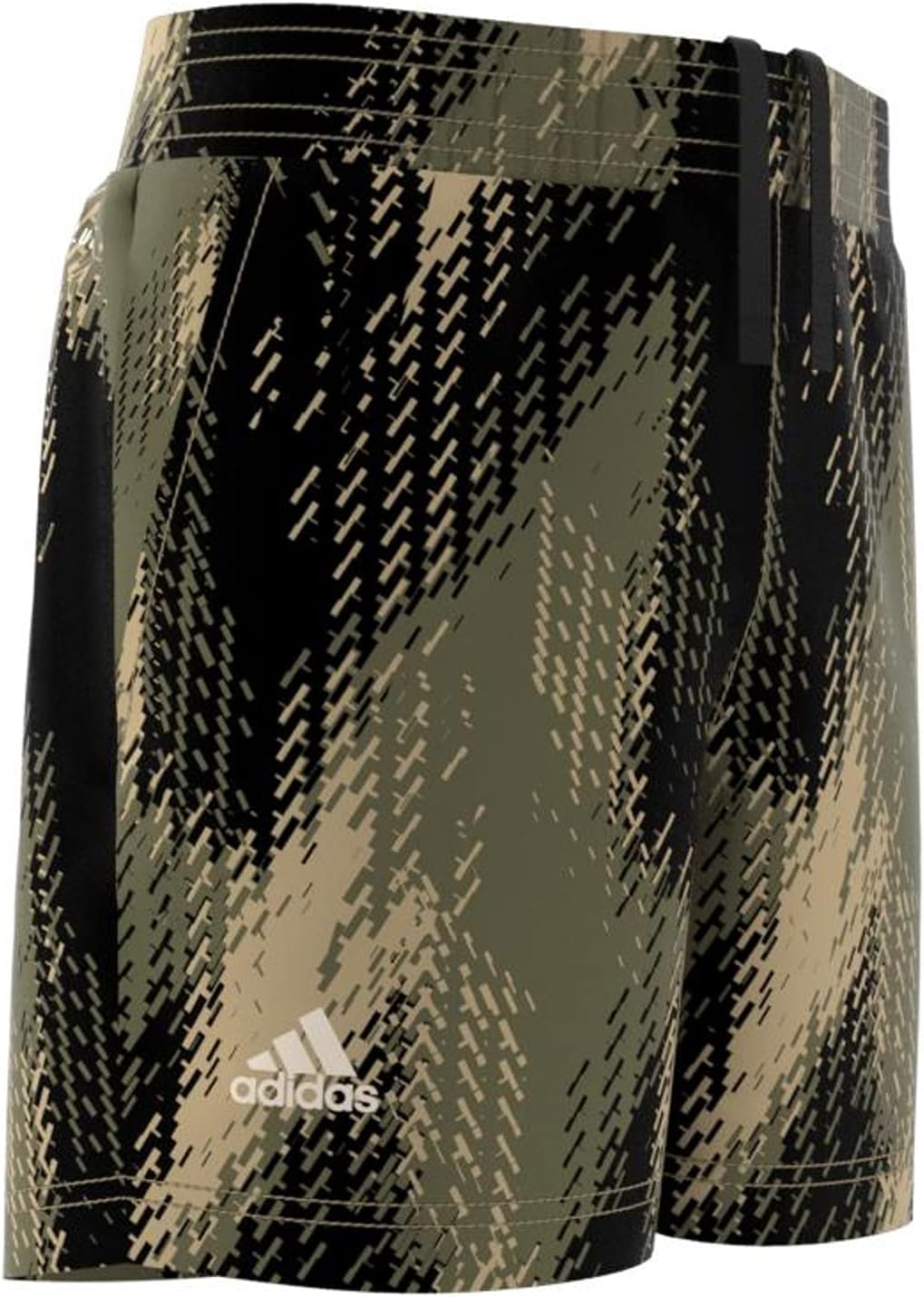 adidas Boy's Printed Shorts (Little Kids/Big Kids) Beige Tone/Black/Focus Olive SM (8 Big Kids)