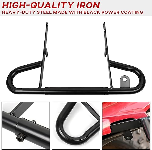 Miniatura 2 de SAUTVS Kit de montaje de parachoques de barra de agarre ancha trasera para Yamaha Raptor 700 2006-2024, parachoques trasero de aluminio negro