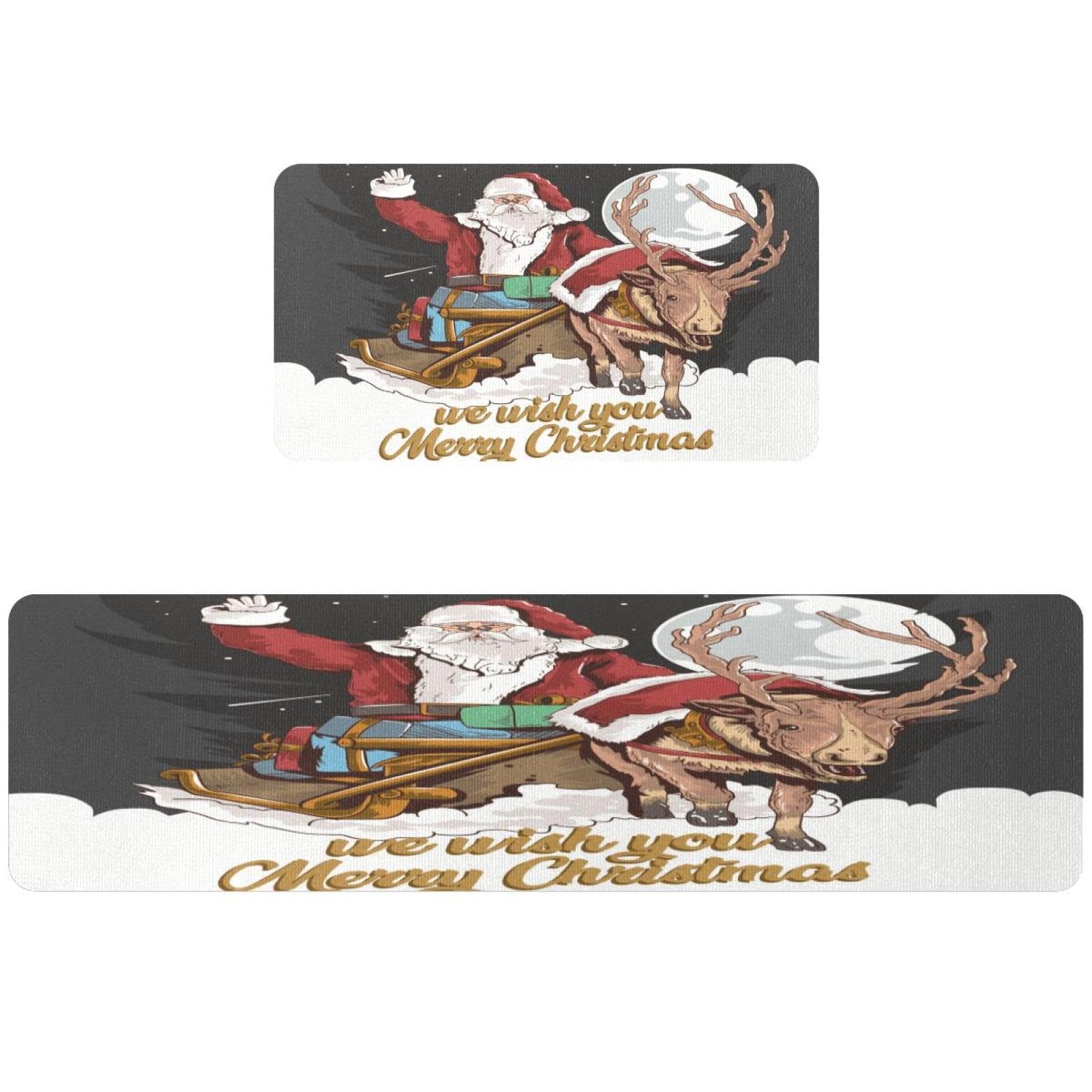 Tapis de cuisine motif Père Noël pour partager la magie en famille