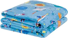 MANTA INFANTIL MENINO & MENINA FLANNEL KIDS SOLTEIRO 01 PEÇAS - ASTRONAUTA