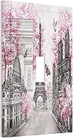 Vista 59 de París Torre Eiffel Arco de Triunfo Paisaje de la Ciudad Europea Rosa 1 Gang Interruptor de Luz Cubierta de Interruptor de Toma Dúplex Placa de pared