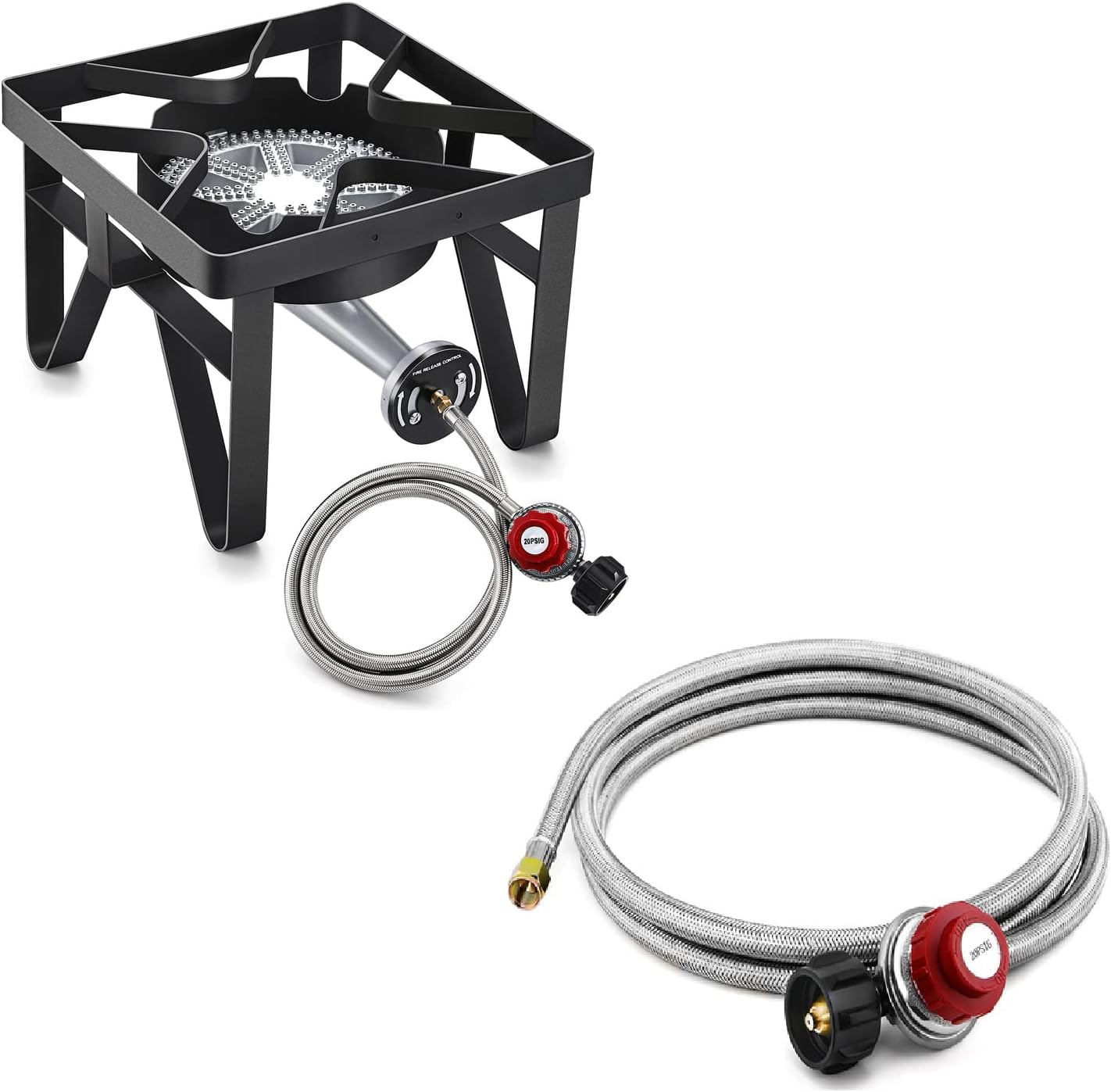 Kohree 200,000BTU Propane Gas Burner Stove Bundle with 8