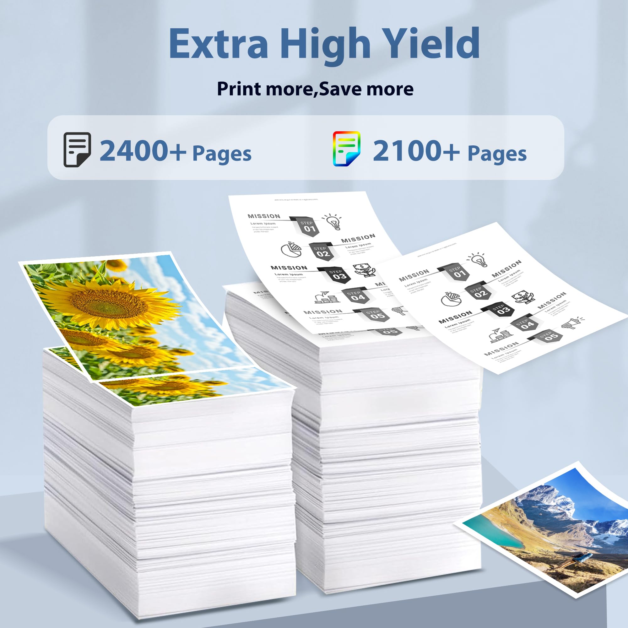 414A Toner Cartridges 4 Pack Compatible with HP 414A W2020A 414X W2020X Toner (with Chip) Works for Pro MFP M479fdw M454dw M454dn M455dn M479fdn Printer (1BK+1C+1M+1Y)