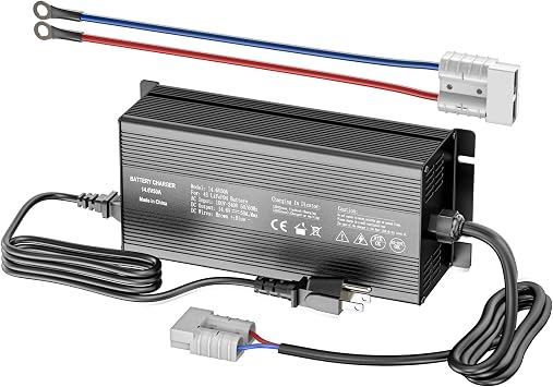 14.6V 50A Lithium Battery Charger, LiFePO4 Battery Charger AC-DC Smart Charger with Anderson Connector LED Indicator Special for 12V/12.8V Deep Cycle Rechargeable Batteries of Car, Truck, Boat, RV