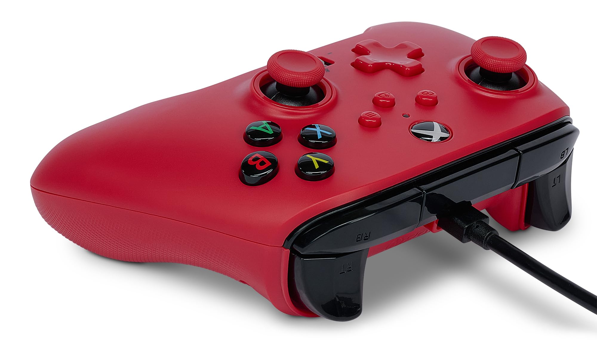 Manette filaire améliorée pour Xbox Series X|S de PowerA - Rouge artisanal, manette de jeu, manette de jeu vidéo filaire, manette de jeu, Xbox Series X|S