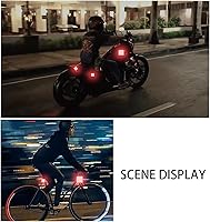 Vista 4 de Calcomanías reflectantes fuertes, 10 calcomanías de advertencia de seguridad de alta intensidad, calcomanías autoadhesivas de visibilidad nocturna