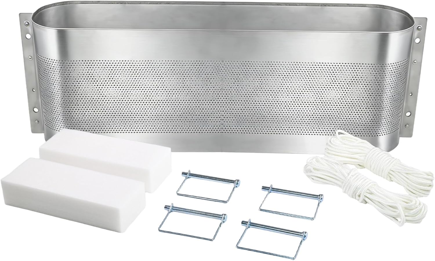 Floating Debris Collector 2-in-1 Pond & Lake Skimmer Heavy-Duty Surface Scum & Blanket Weed Handling Tool for Efficient Pond Maintenance