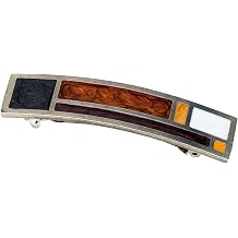 DANFORTH - Riversong/Mocha Large Barrette - Handcrafted Pewter with French-Style Clasp - 3 12 Inches Long - Made in the USA Mocha
