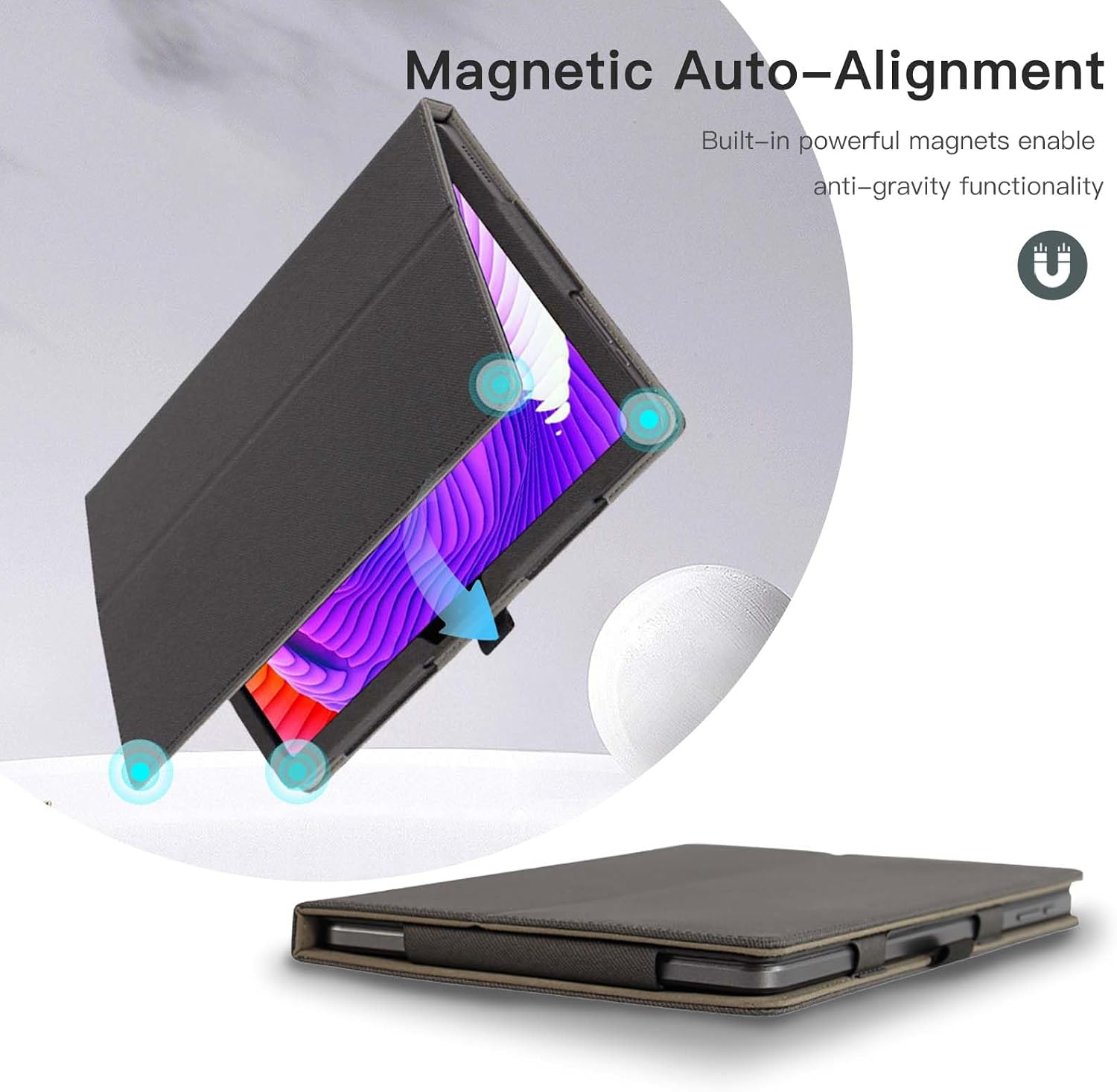 Tablet Case Cover for SVITOO P11 Tablet 11 inch,Multi-Viewing Angles,Slim Light Shell Stand Cover for SVITOO P11 Tablet with Hand Strap& Pencil Holder,Black image 4