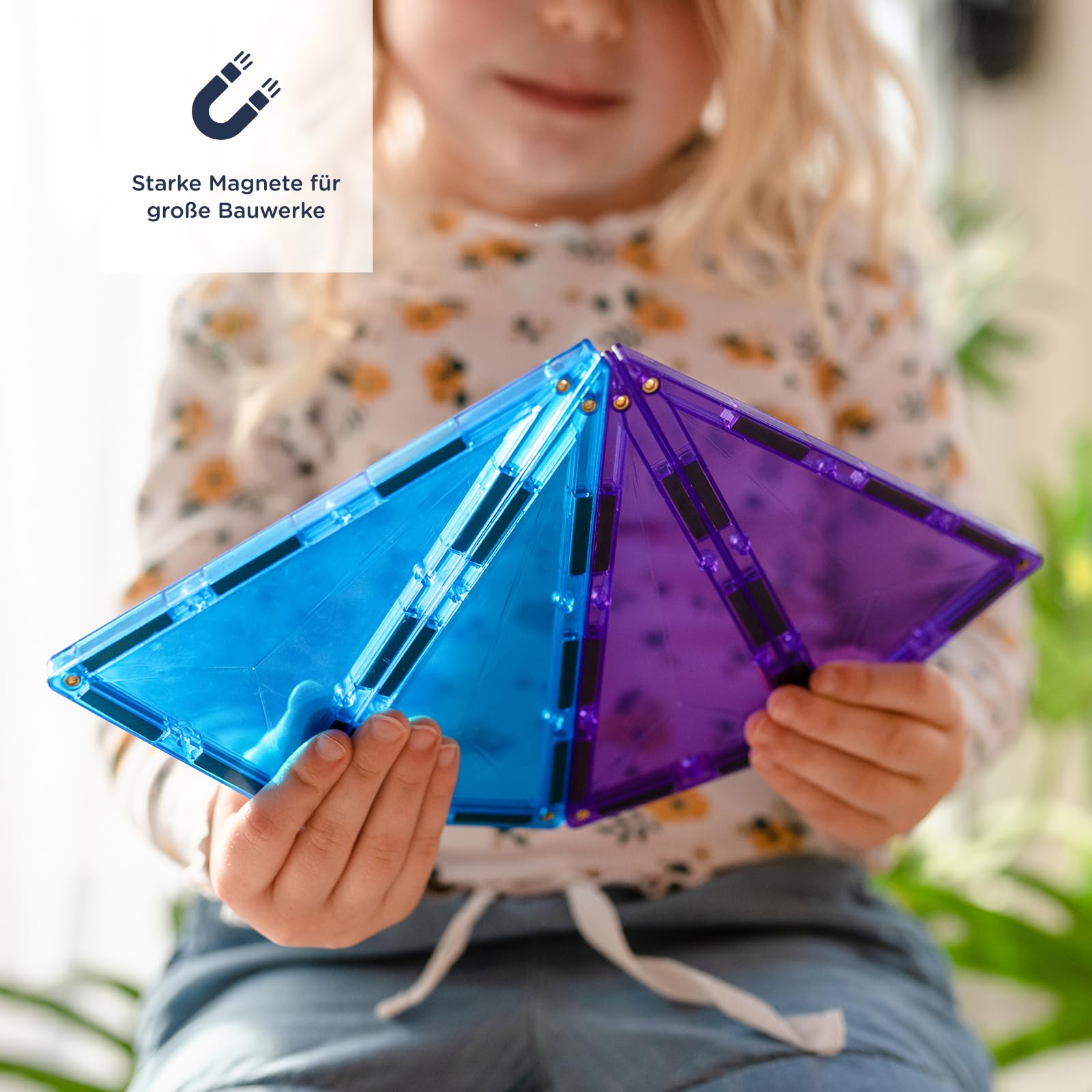 CONNETIX Magnetbausteine Regenbogen Geometriepaket, 30 Stück