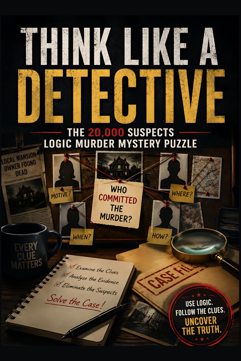 Think Like a Detective: The 20,000 Suspects Logic Murder Mystery Puzzle