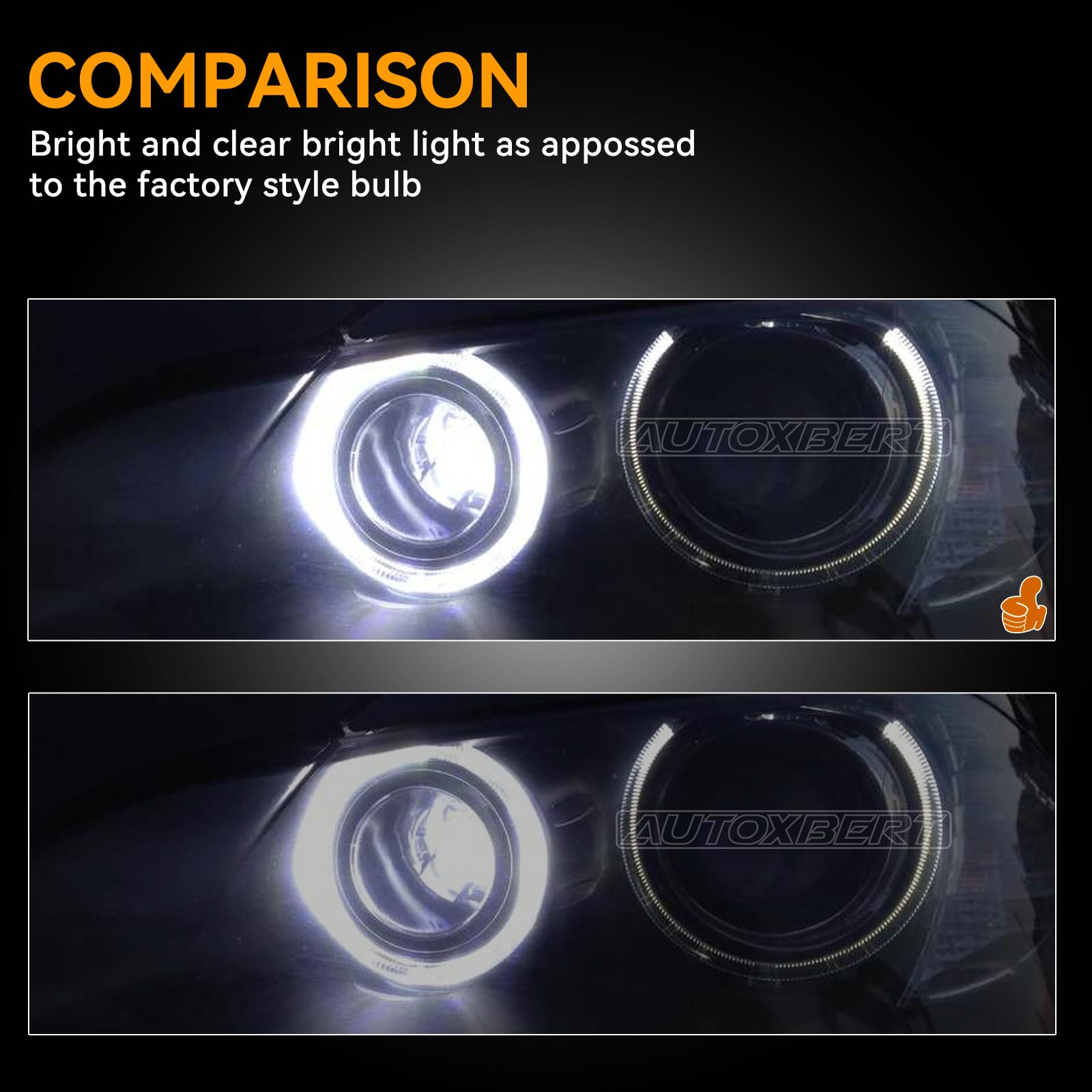 AUTOXBERT Angel Eyes für BMW E92 E87 E90 E91 E60 E61 E63 E70 E71, 2 Stück Premium und Langlebig Halo Marker Ring