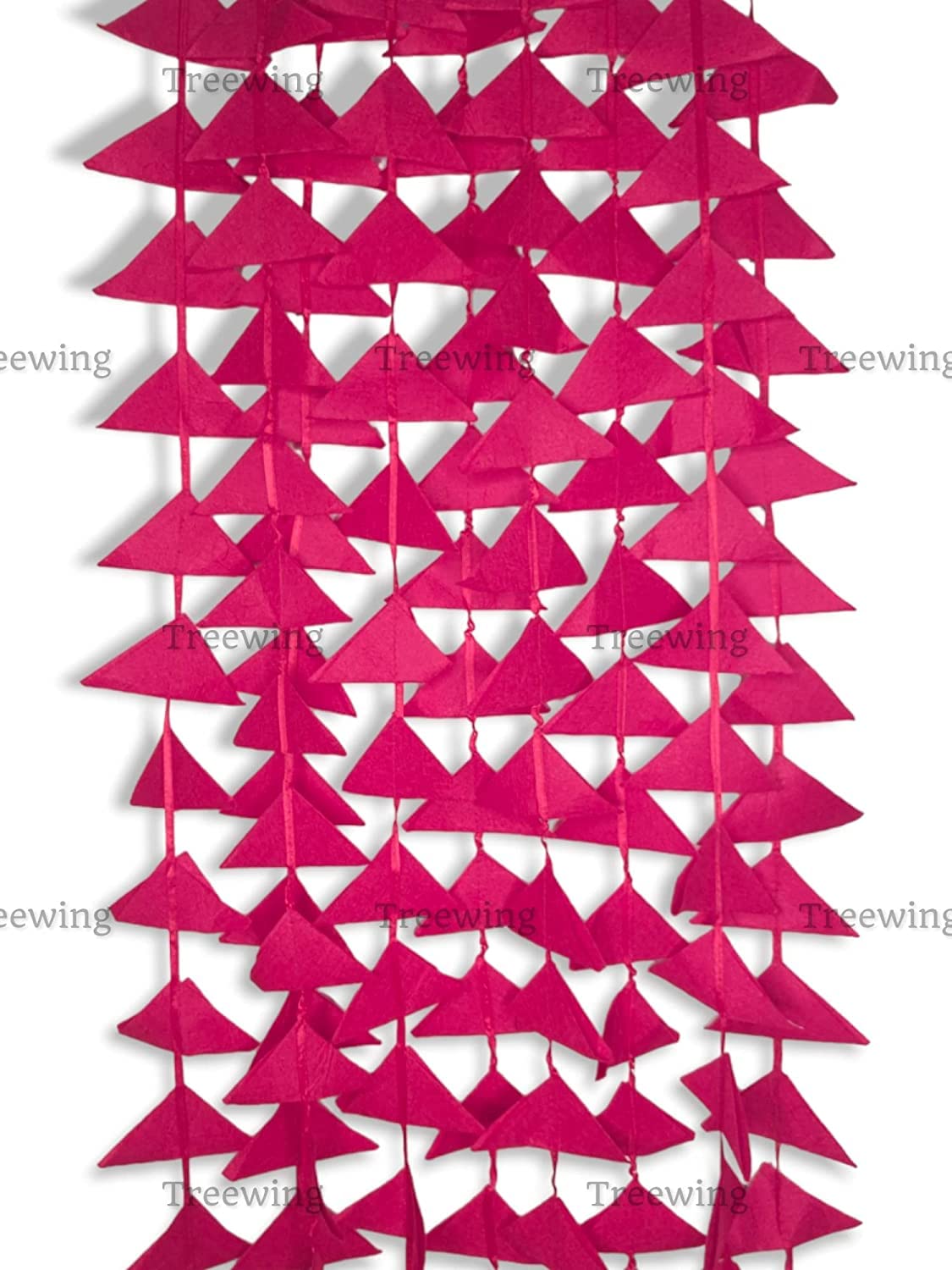 Guirlandes décoratives triangulaires en feutre 1.2m suspension réutilisable